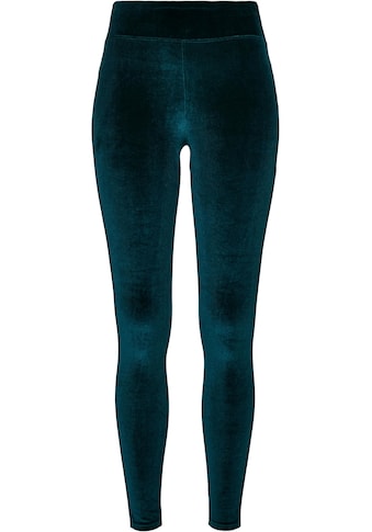 Leggings »Urban Classics Damen Ladies High Waist Velvet Leggings«, (1 tlg.)