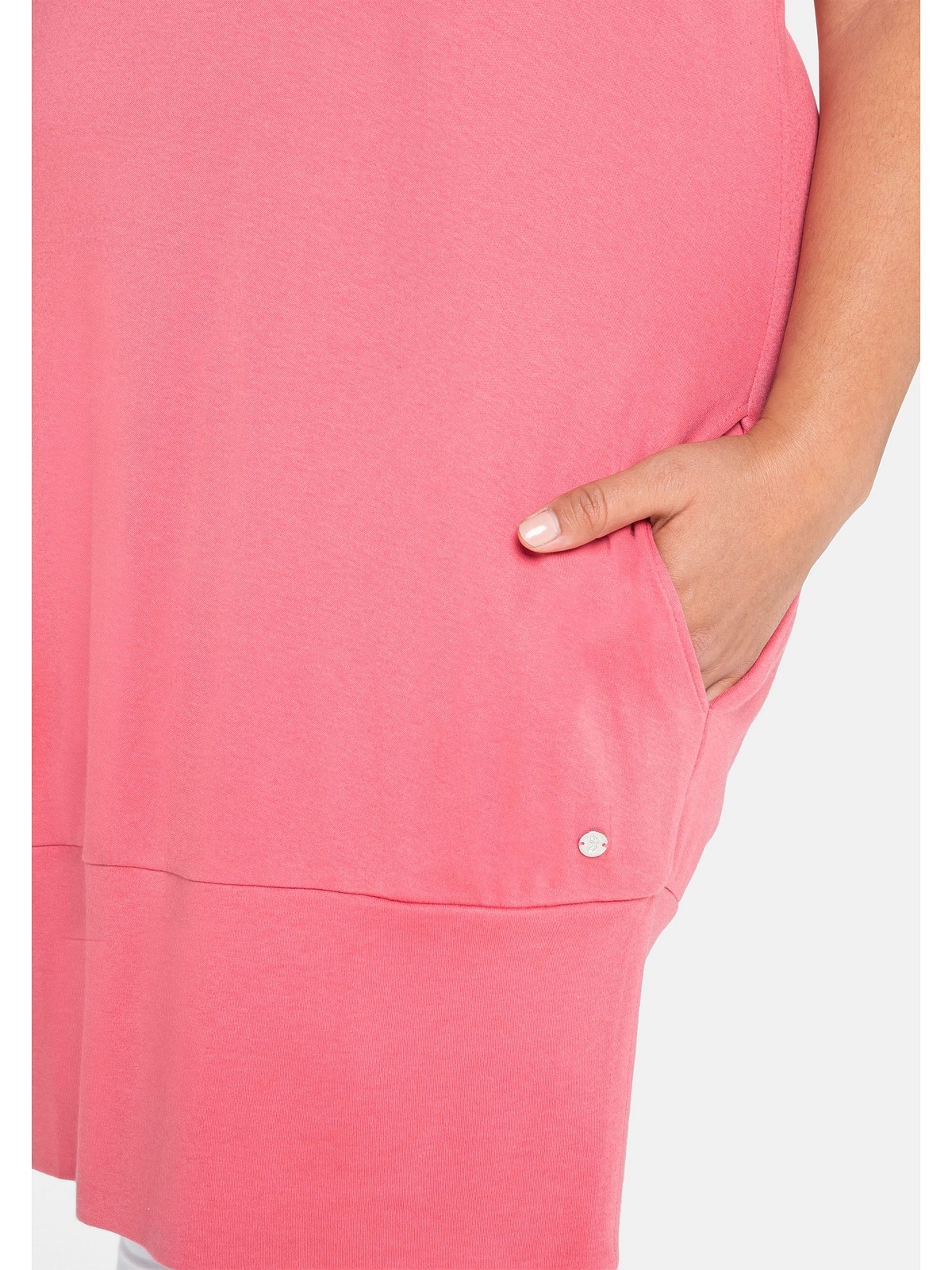 Sheego Shirtkleid »Relax-Shirtkleid«, mit breitem Bund, in bequemer Oversized-Form