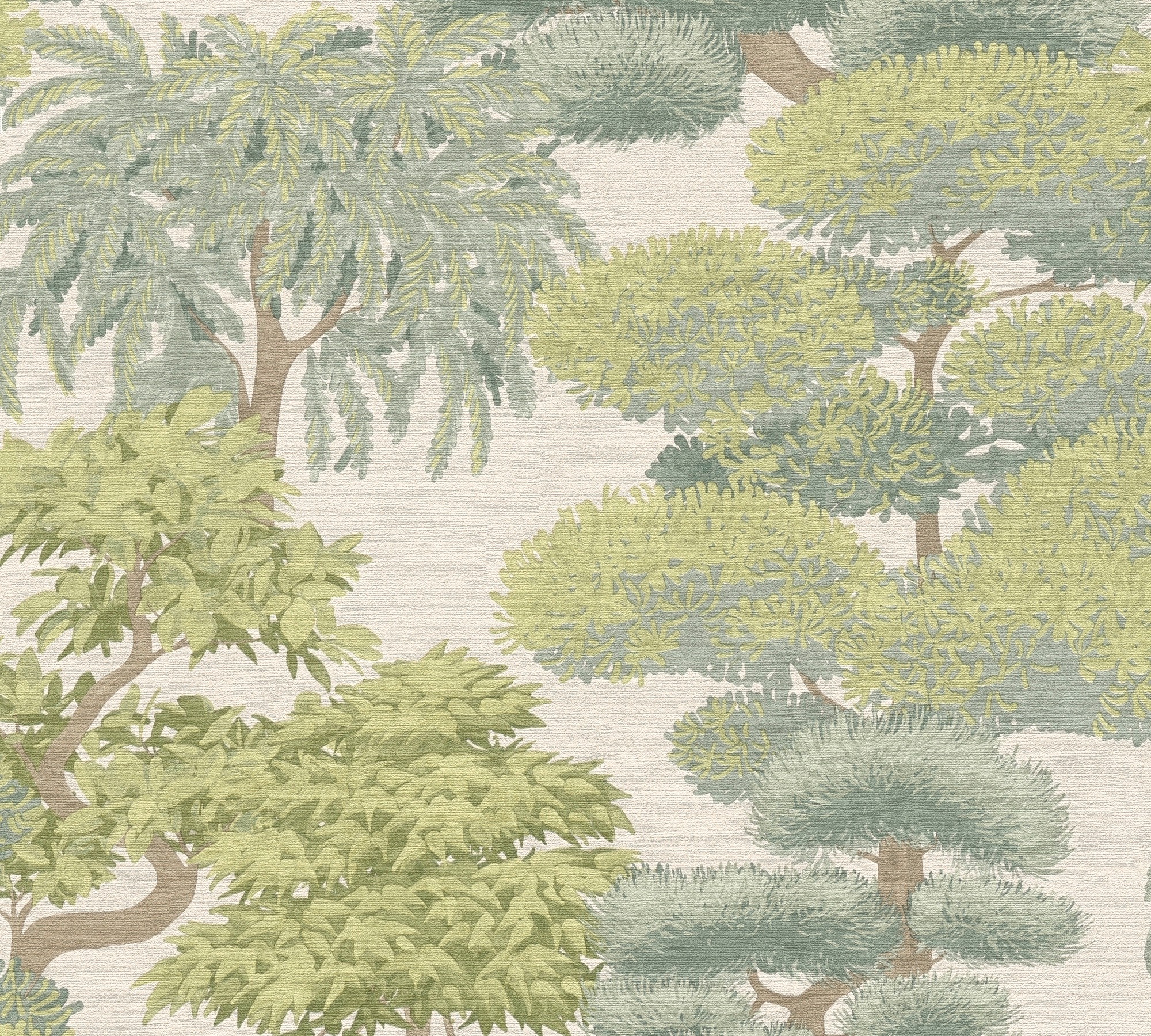 A.S. Création Vliestapete »Cuba II Tropical Garden Trees« Retro | floral | tropisch leicht strukturiert Stilisiertes Naturmotiv mit dekorativen Bäumen und Tiefe