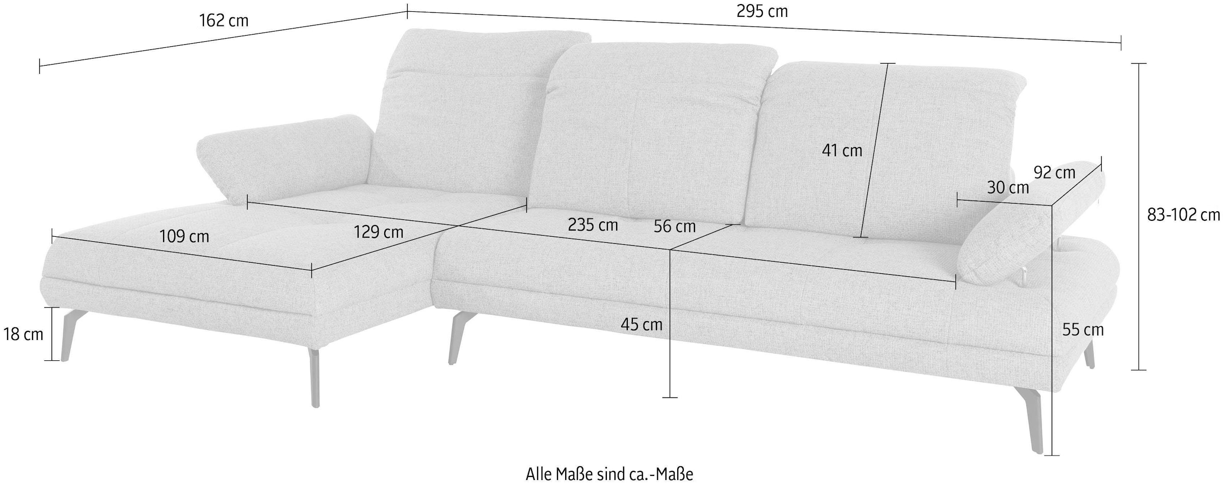 andas Ecksofa »Stenlille L-Form«, incl. Sitztiefen-, Kopfteil- und Armteilverstellung