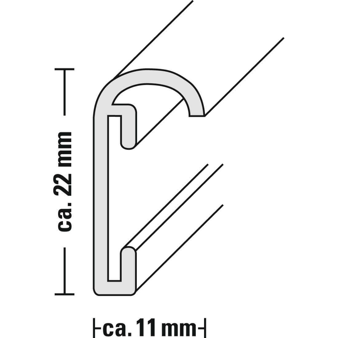 Hama Bilderrahmen »Bilderrahmen, Aluminiumrahmen, bruchsicher aus Polystyrol, silber«