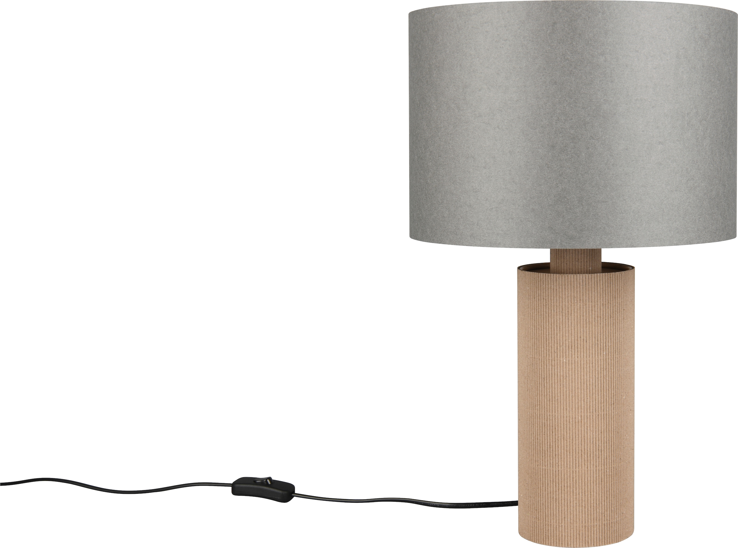 TRIO Leuchten Tischleuchte »CANIO, Tischlampe aus Bambus+Pappe, exkl. Leuchtmittel max 40W« E27 1 Stk. warmweiß - kaltweiß Schnurschalter, Nachttischlampe Schlafzimmer