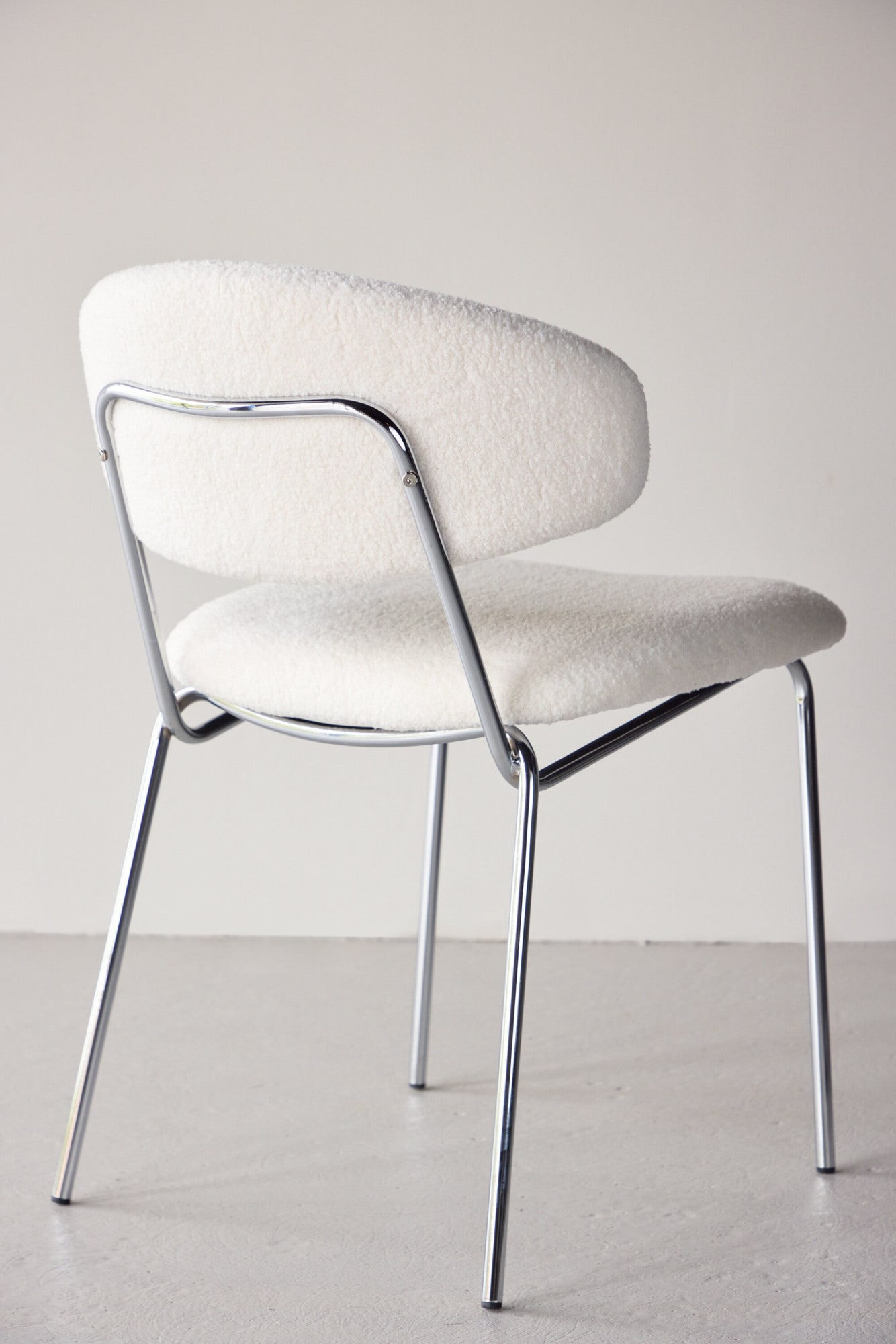 Venture Home Esszimmerstuhl »Chico, 2er-Set Esszimmerstühle in Bouclé, abgerundet, 150 kg belastbar« () Polsterstuhl, Bouclé-Bezug, Stahlbeine, abgerundet, modern