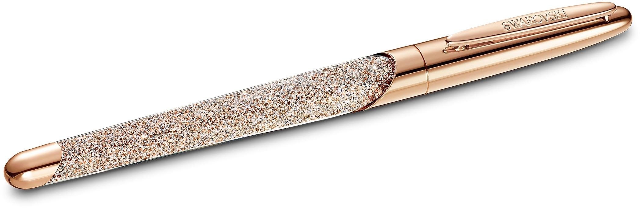 "Tintenroller SWAROVSKI ""Crystalline Nova"", rosa (roségoldfarben, rosé), Stifte, Kunststoff, Metall, mit Swarovski Kristallen"