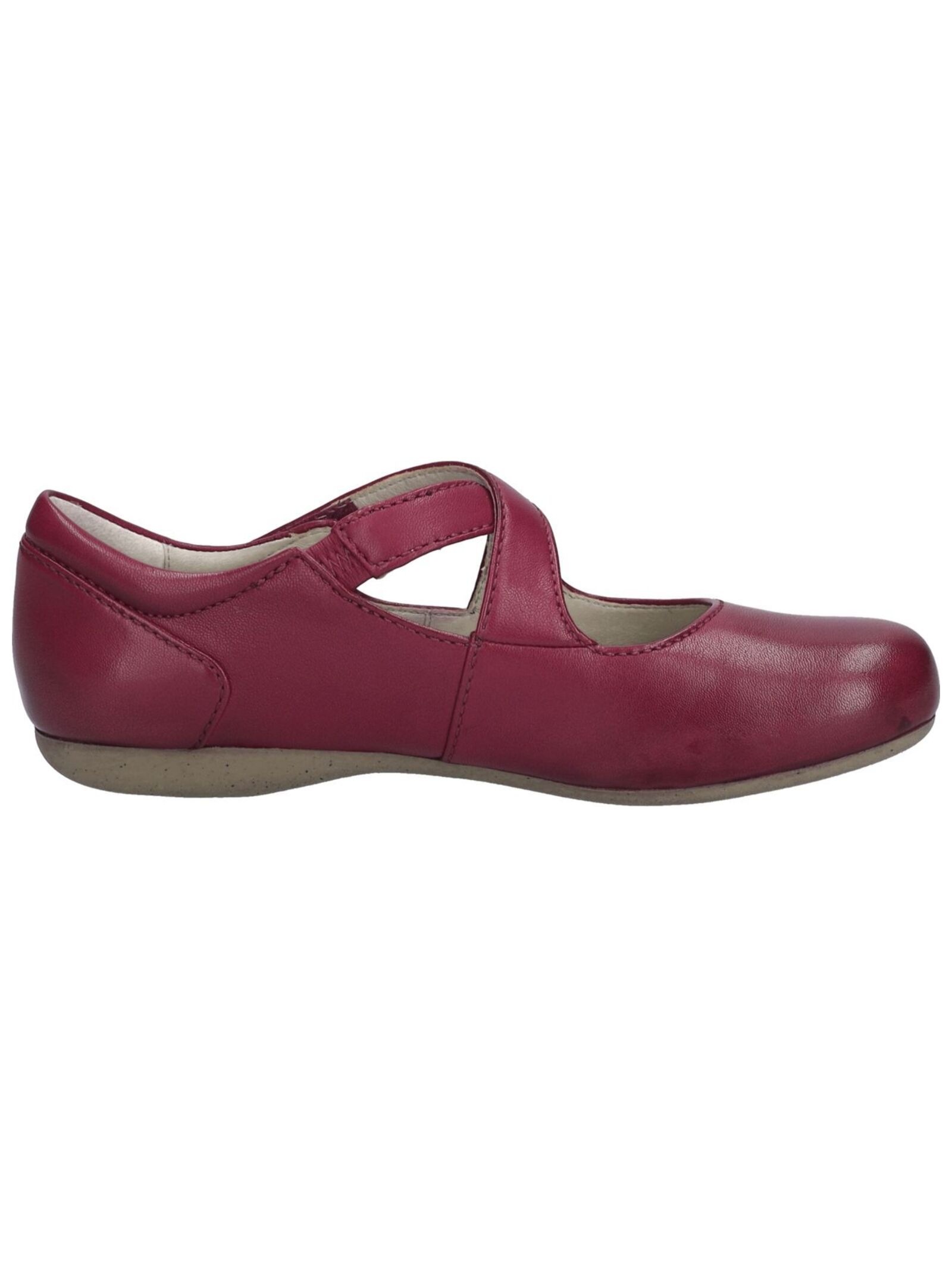Riemchenballerina JOSEF SEIBEL "Josef Seibel Ballerinas Leder", Damen, Gr. 40, berry, Leder, Schuhe Riemchenballerina 6