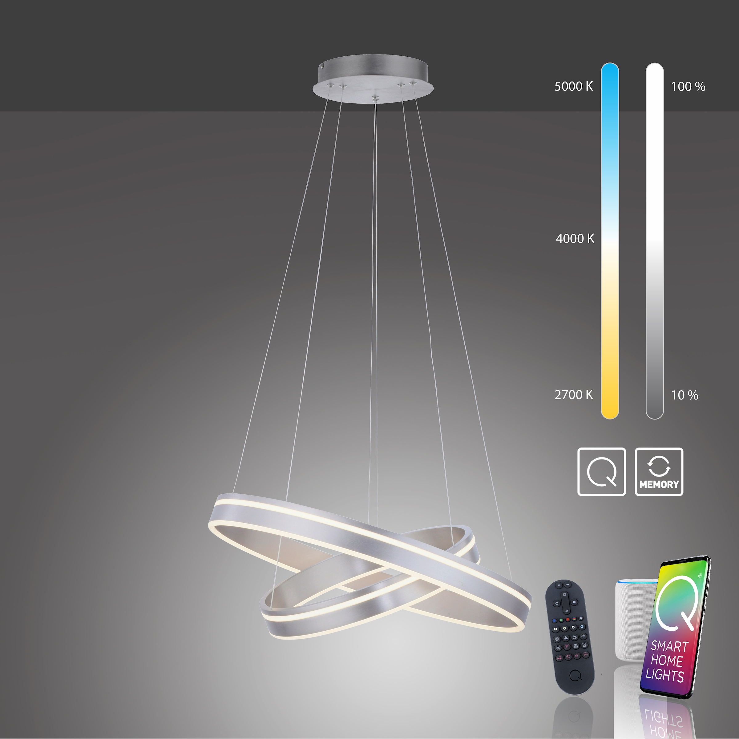 Neuhaus Q SMART HOME LIGHTS LED Pendelleuchte »Q-VITO« LED-Board 1 Stk. warmweiß - kaltweiß