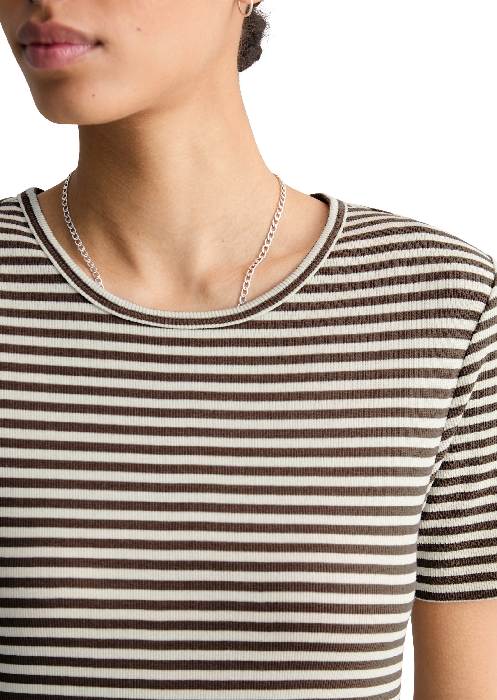 Marc O'Polo DENIM T-Shirt »aus Rippjersey«