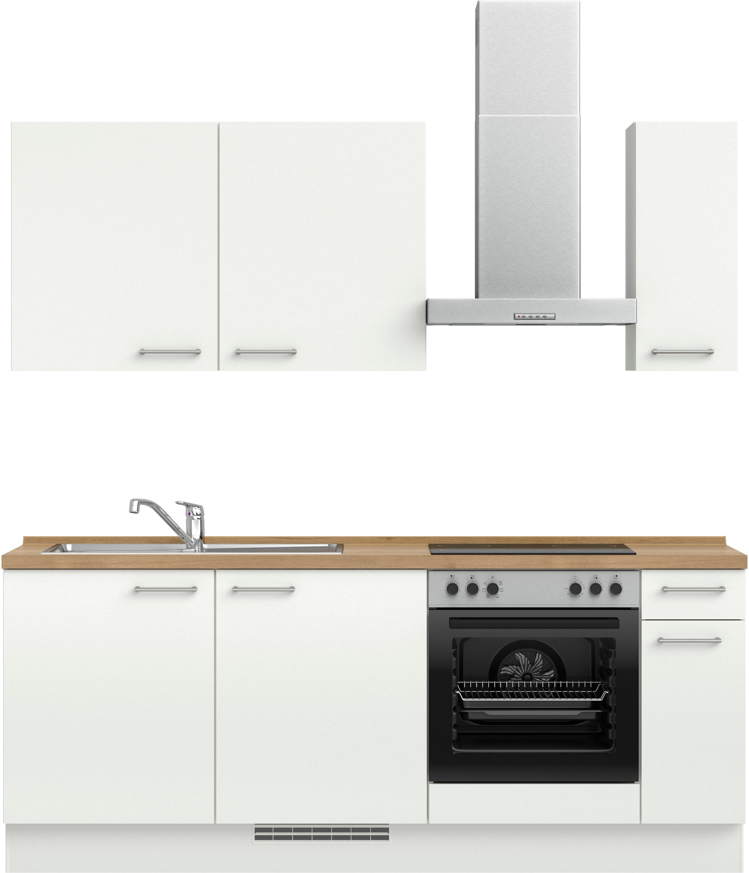 nobilia Küchenzeile ""Laser I", Ausrichtung wählbar, Breite 210 cm" vormont günstig online kaufen