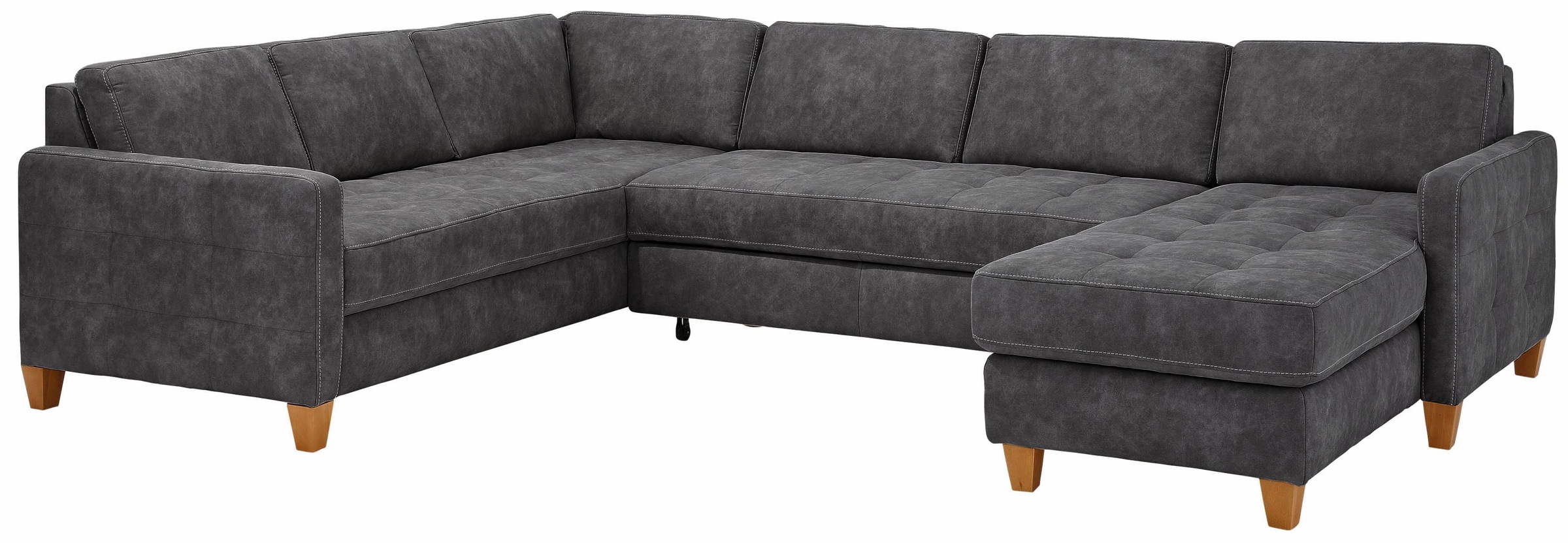 Home affaire Wohnlandschaft "Earl U-Form" wahlweise auch mit Bettfunktion o günstig online kaufen