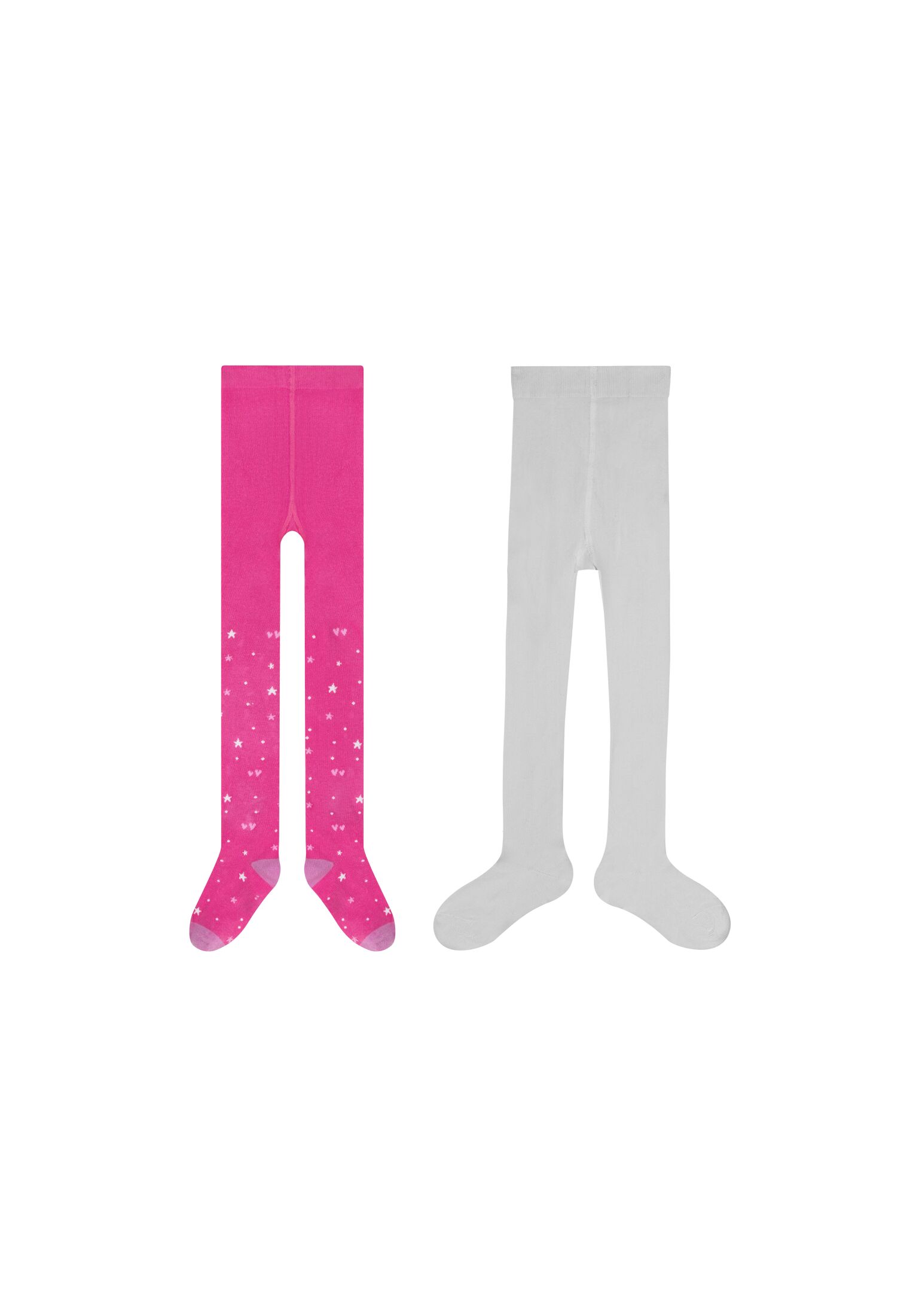 CAMANO Mädchen Strumpfhose "Strumpfhose 2er Pack", Gr. 122, pink, 70% Baumwolle 28% Polyester 2% Elasthan, Strumpfhosen