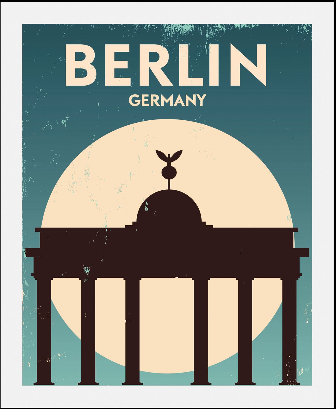 queence Bild "Berlin", Stadt-Deutschland-Schriftzug-Berlin-Gebäude-Sprüche günstig online kaufen