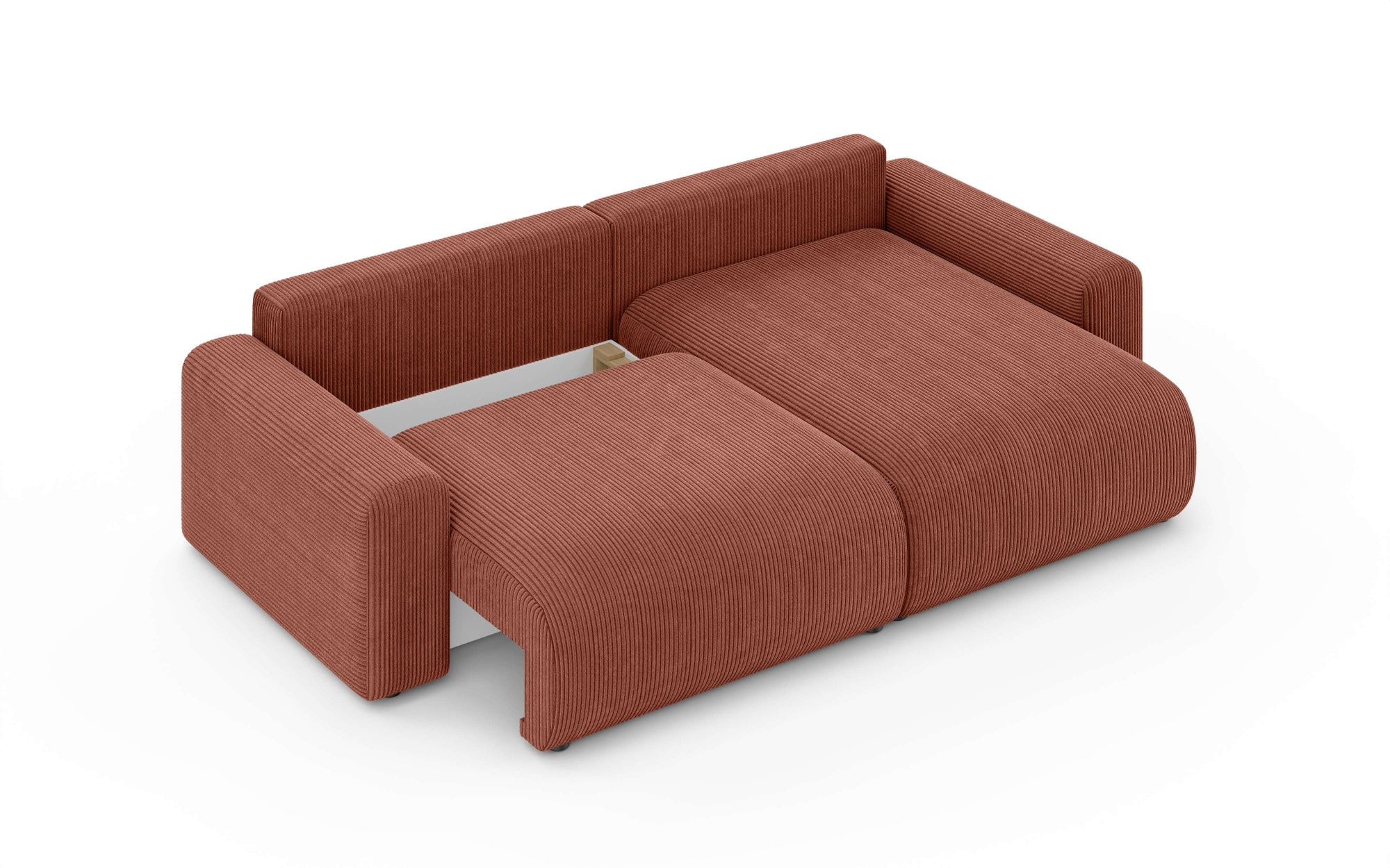 Home affaire Ecksofa »LAKESIDE klein mit Bettfunktion und Bettkasten, B/T/H 235/142/84 cm«, L-Form, Recamiere beidseitig montierbar, mit Wellenunterfederung