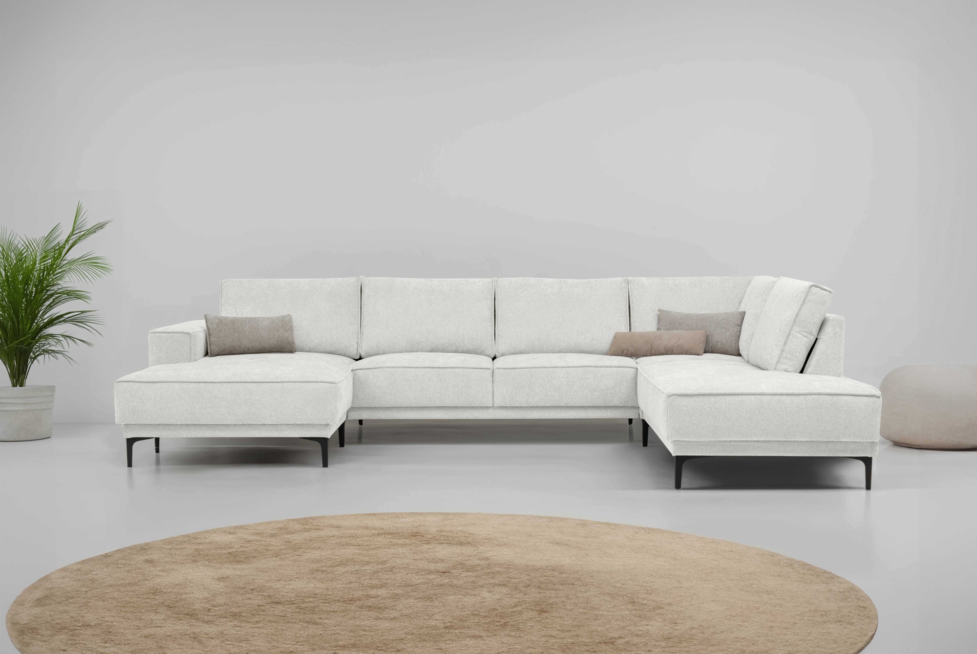 OTTO home Wohnlandschaft "XXL Sofa Oland, Struktur, Flachgewebe, Luxus-Micr günstig online kaufen