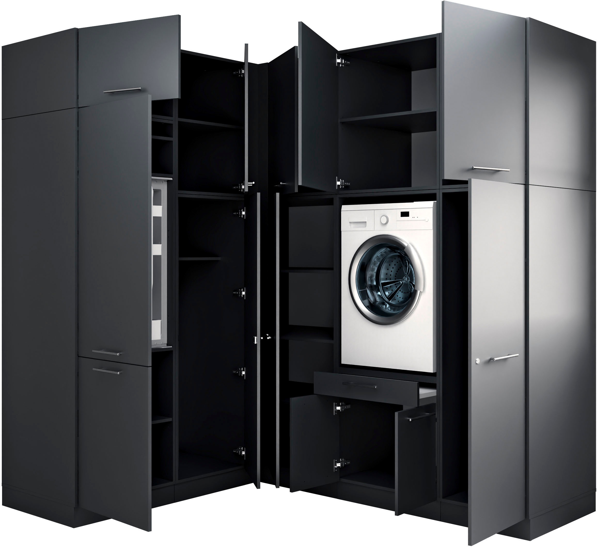 Laundreezy Mehrzweckschrank-Set »Laundreezy, 10-tlg. Mehrzweckschrank-Set B/H/T 218/238/68 cm« 10 Stk. tlg.