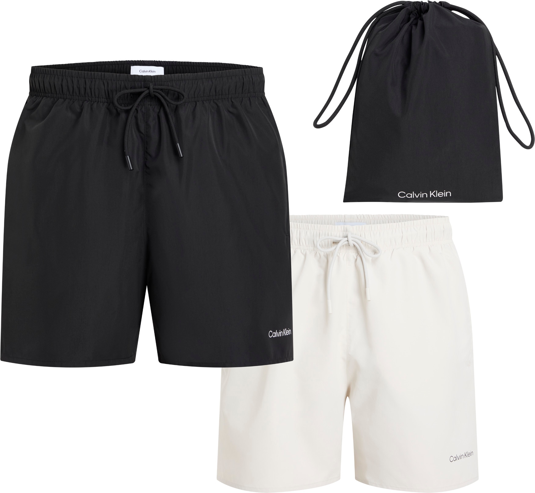 Calvin Klein Swimwear Badeshorts Packung, 2er-Pack, 2 Stk. mit Logo günstig online kaufen