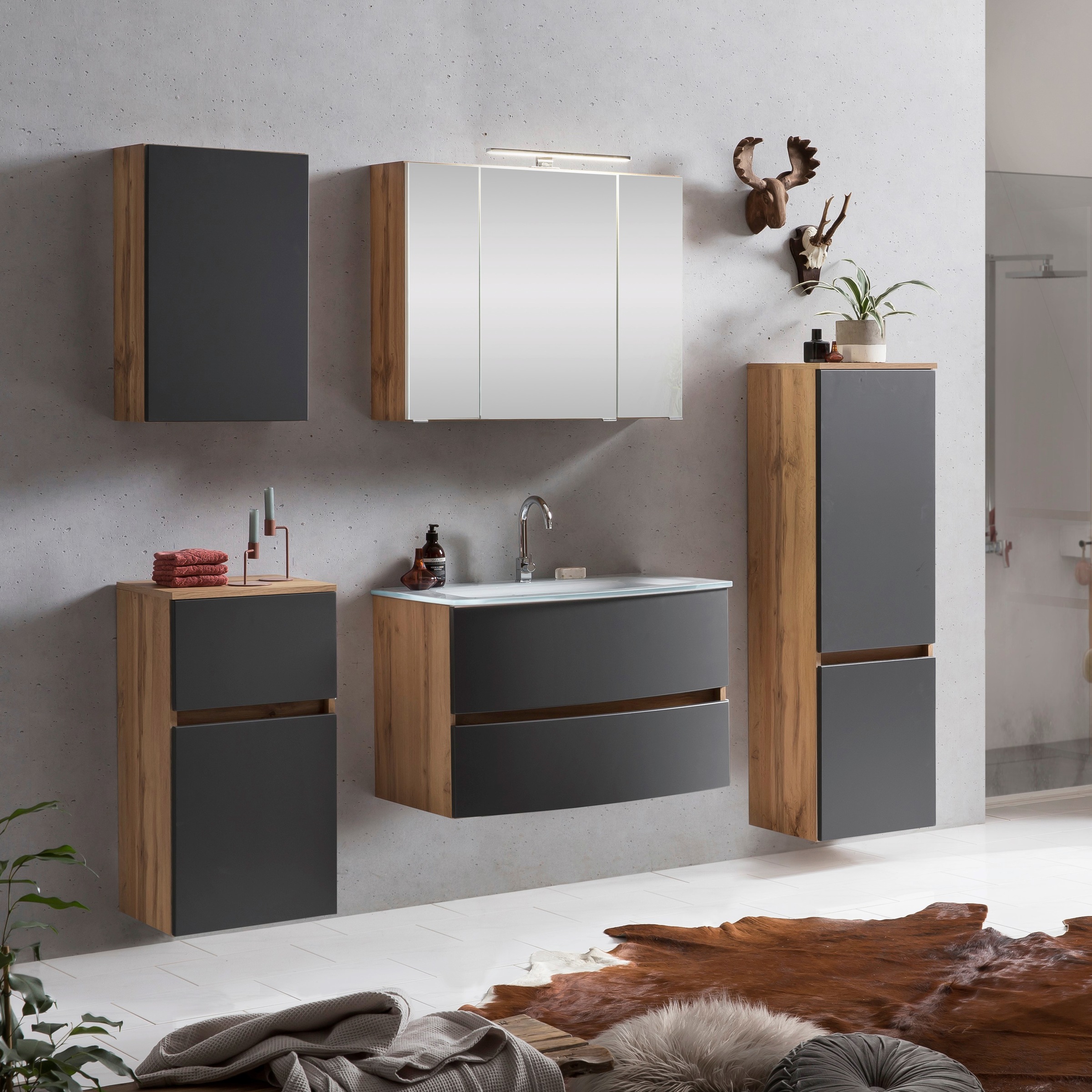 welltime Badezimmer-Set "Kaunas" Set, 5 Stk. tlg. günstig online kaufen