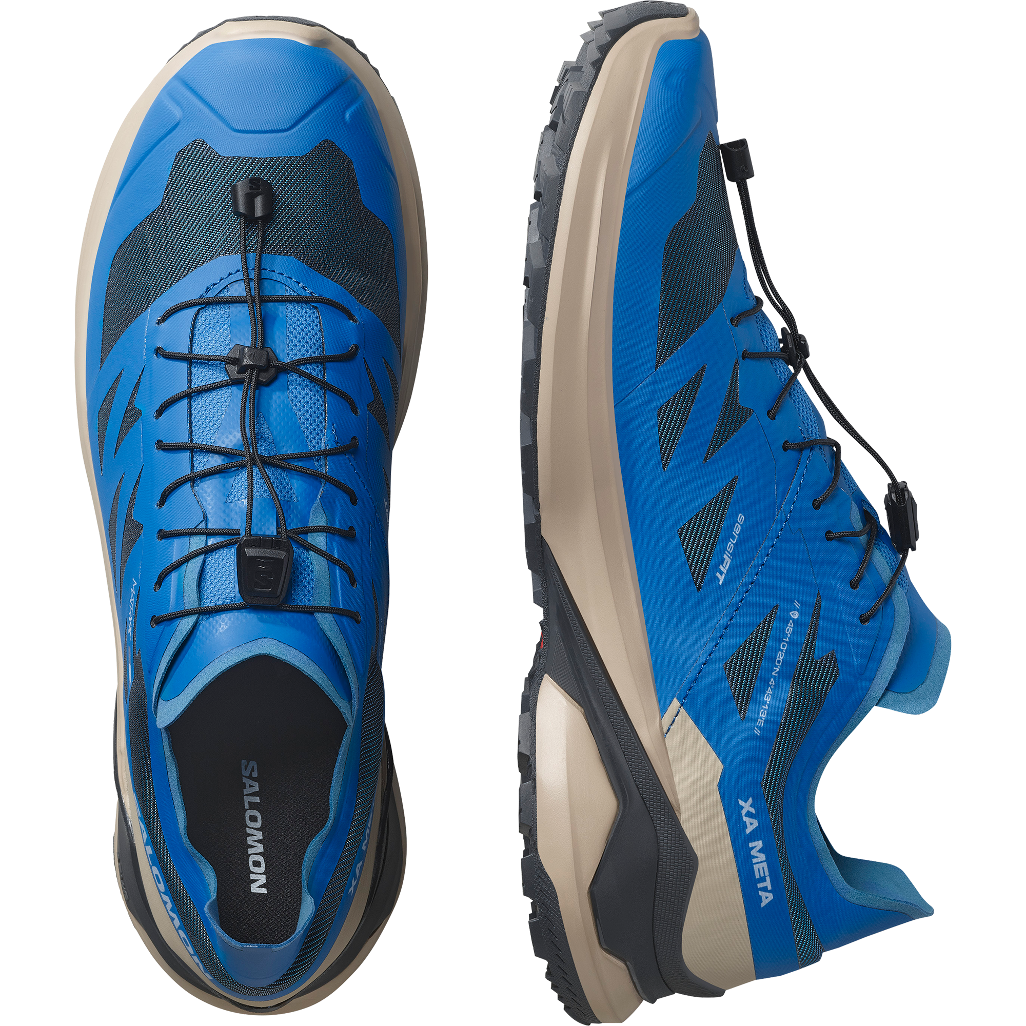 Laufschuh SALOMON "XA META MADE IN FRANCE", Herren, Gr. 48, french blau, oxford tan, asphalt, Synthetik, Textil, Schuhe Laufschuh 3