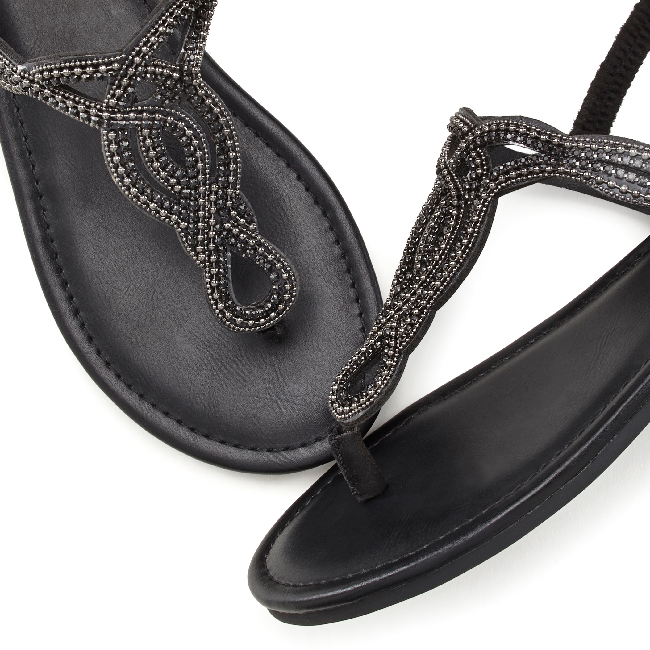 LASCANA Thong Sandals Black Size 37 3
