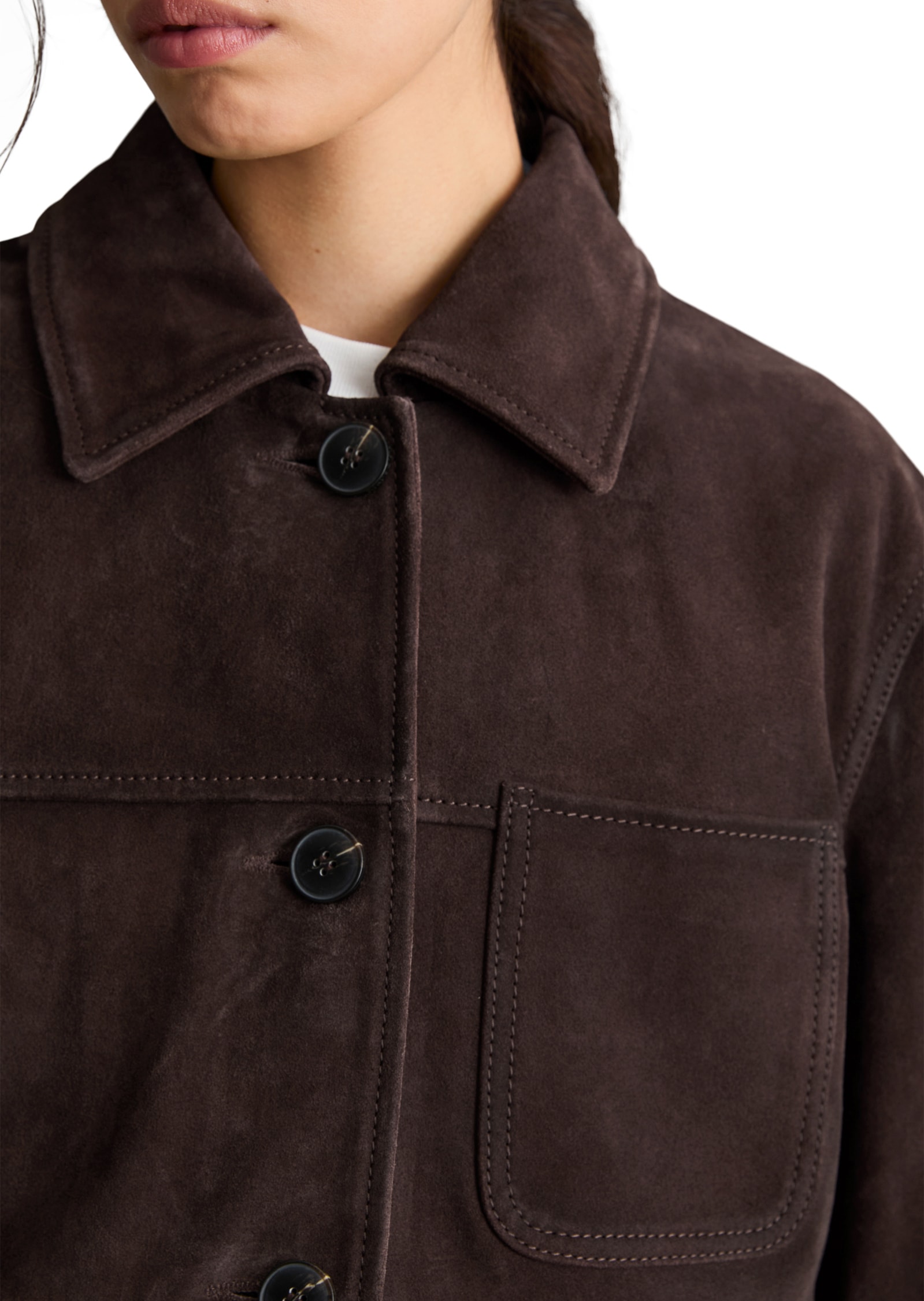 Marc O'Polo DENIM Lederjacke »aus hochwertigem Rinderspaltleder«