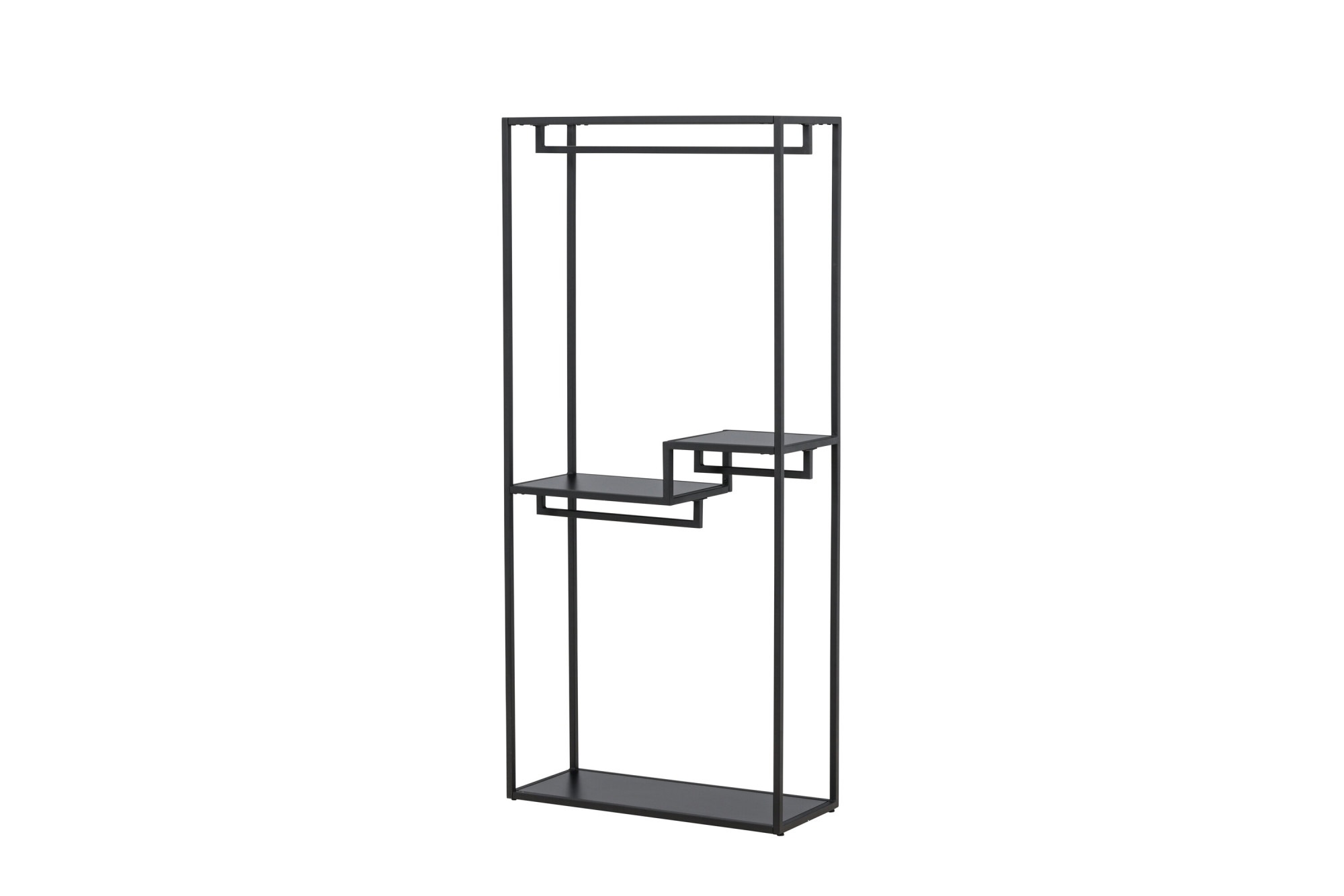 Venture Home Kleiderständer »Staal, Garderobenständer in Schwarz-Stahl, Kleiderstange, Höhe 188 cm« Garderobe, Pulverbeschichtung, Ablagen, anspruchsvoll, modern
