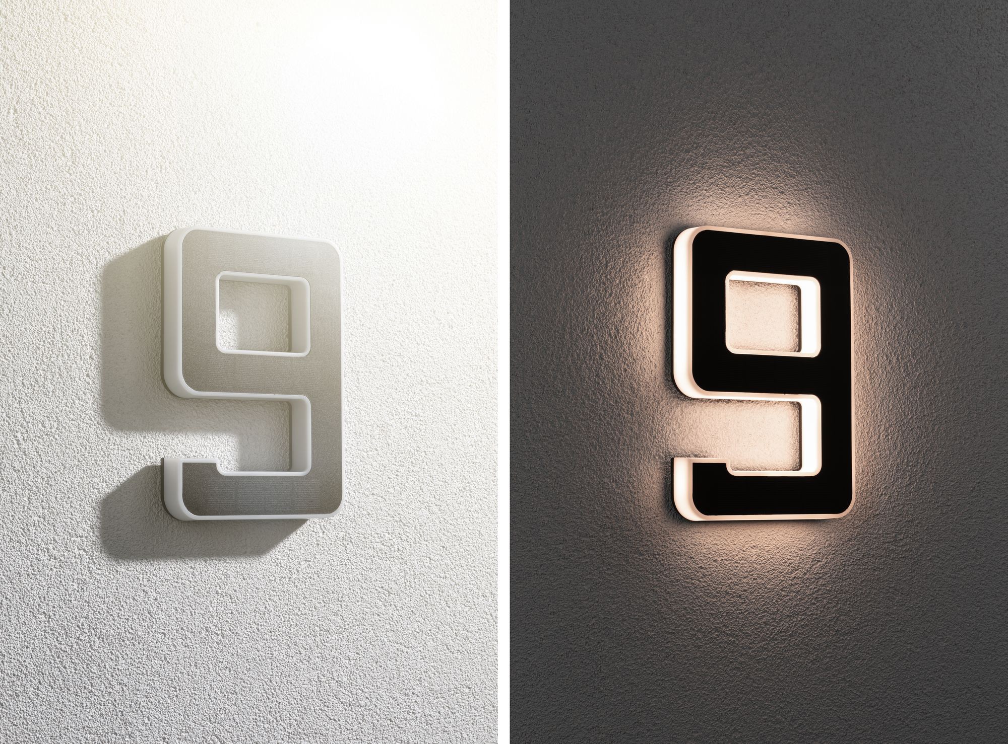 Paulmann LED Außen-Wandleuchte »Solar Hausnummer«, 1 flammig-flammig, LED-Modul, Hausnummern, Buchstaben wählbar, Akku wechselbar