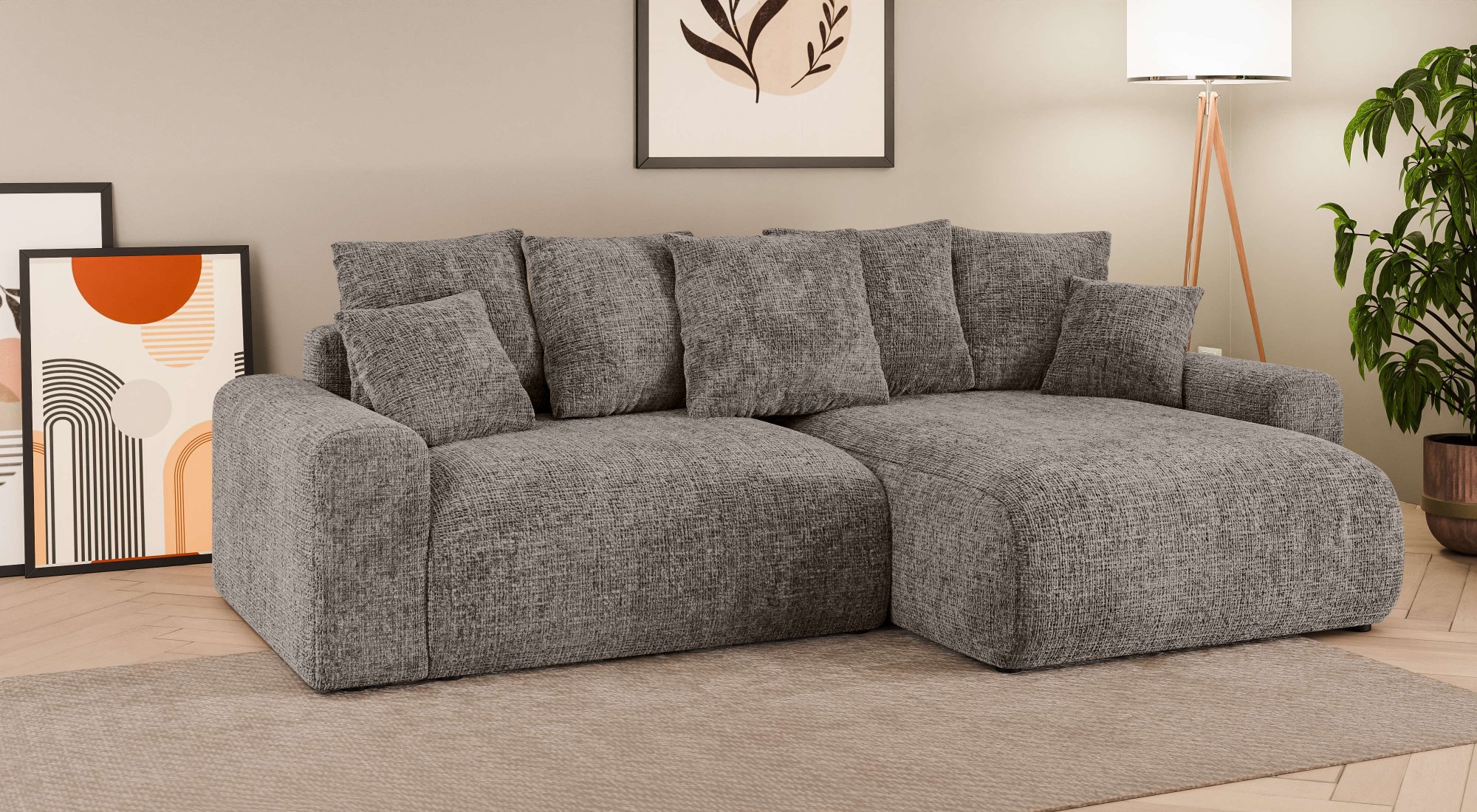 Home affaire Ecksofa "LAKESIDE klein mit Bettfunktion und Bettkasten, B/T/H günstig online kaufen