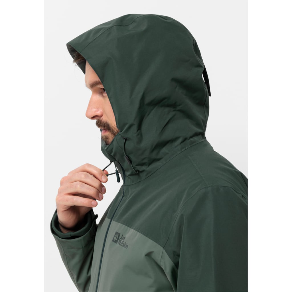 Jack Wolfskin 3-in-1-Funktionsjacke »GLAABACH 3IN1 JKT M«, (2 teilig), mit Kapuze