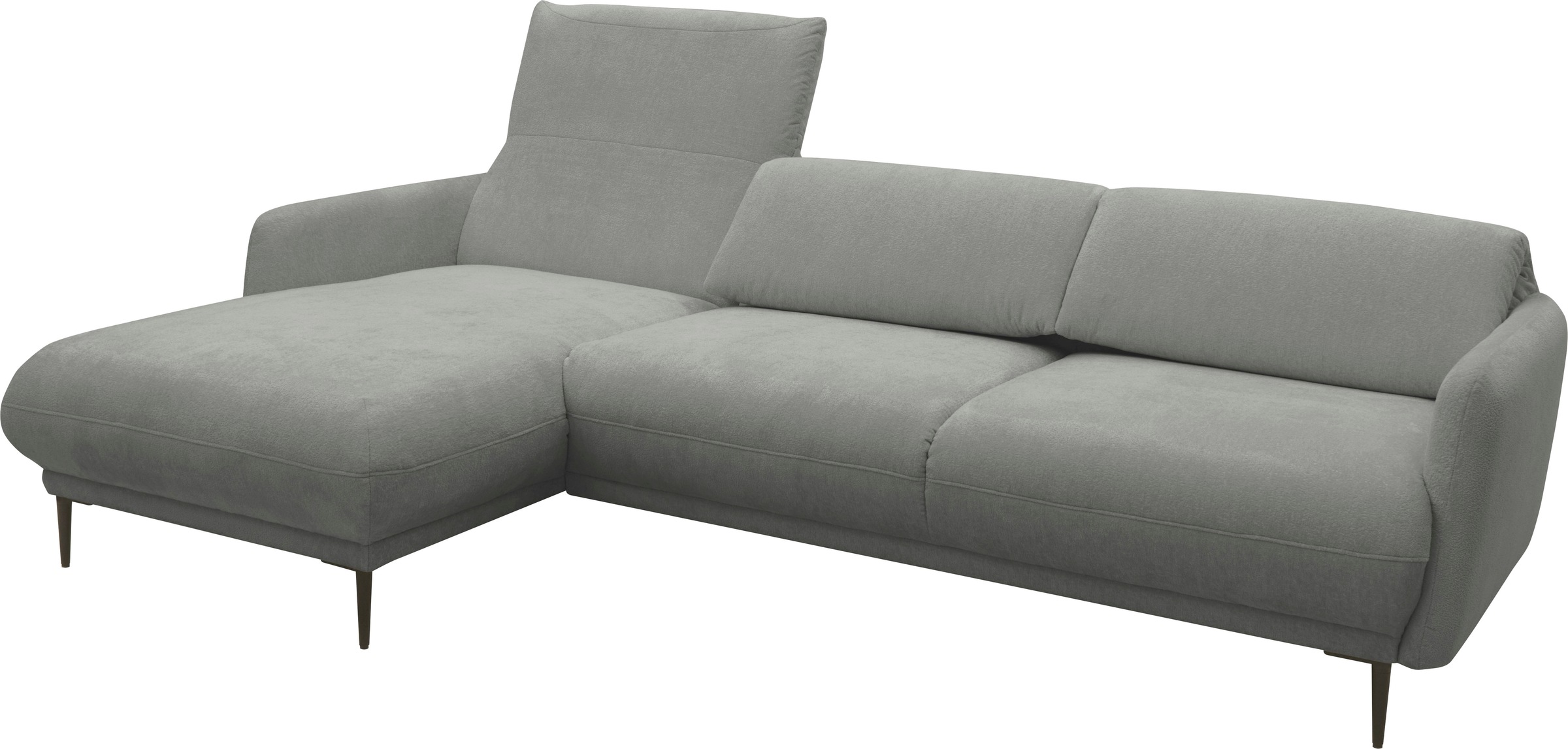 andas Ecksofa »Skovsende Sitzbreite 245 cm, Rückenlehne stufenlos hochklappbar für«, individuellen Sitzkomfort Kopfteilverstellung, L-Form