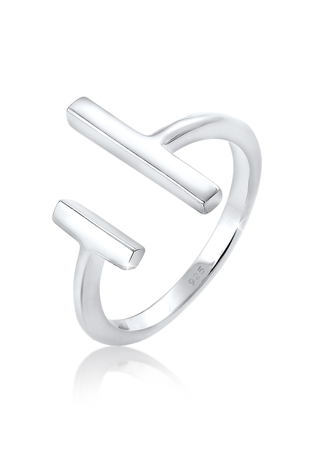Elli Silberring »Ring Offen Verstellbar Geo Stab Minimal 925 Silber«
