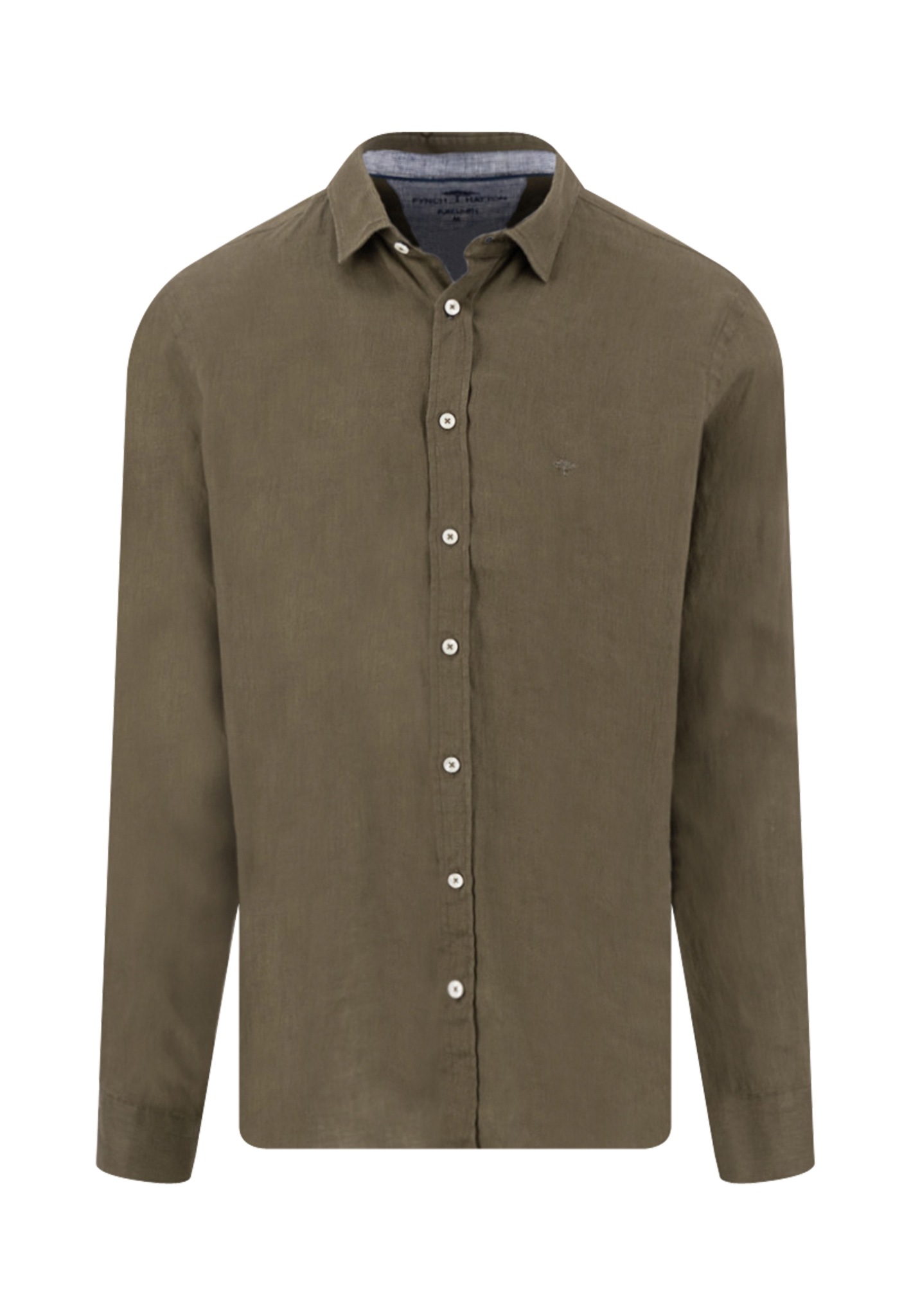 FYNCH-HATTON Leinenhemd mit Logo Stickerei günstig online kaufen