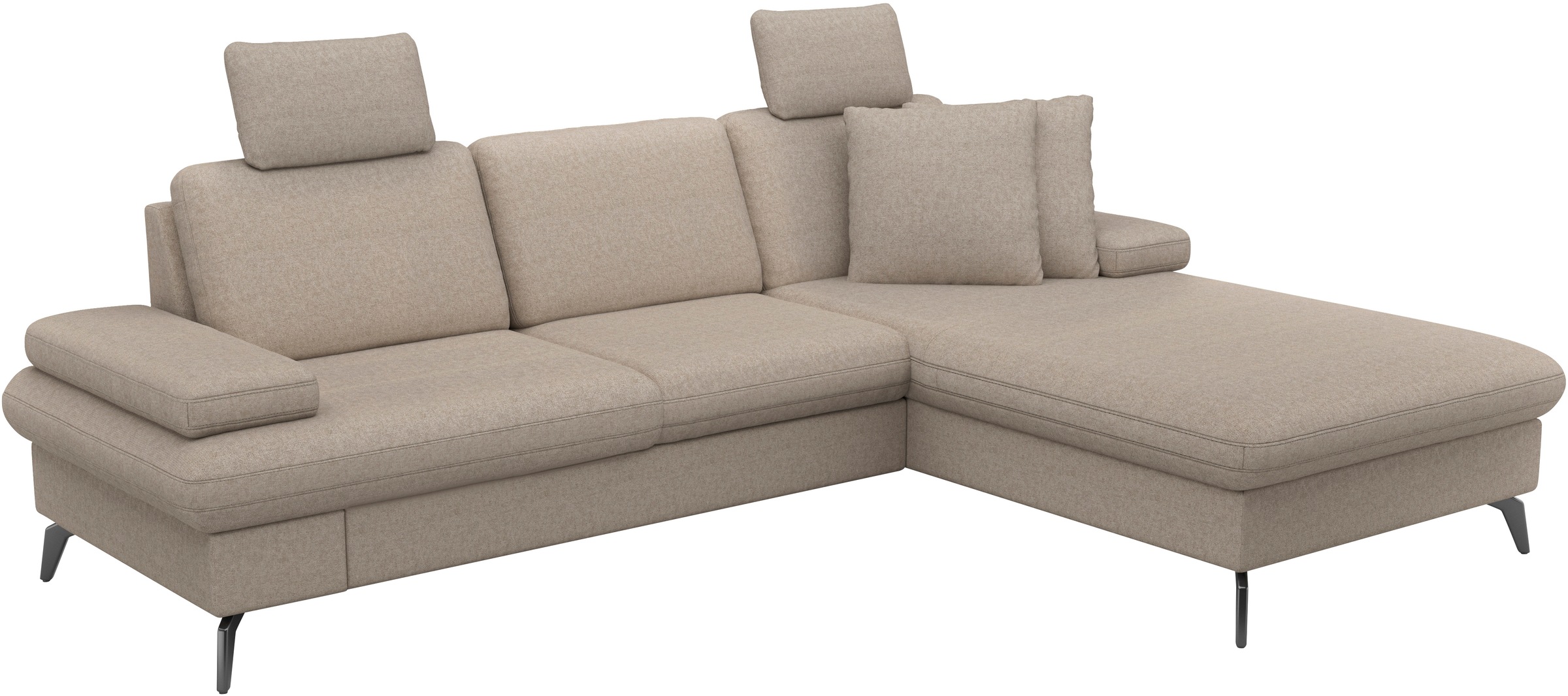 sit&more Ecksofa »Morris Jubi, L-Form«, inkl. Armteilfunktion und 1 Zierkissen, wahlweise mit Bettfunktion
