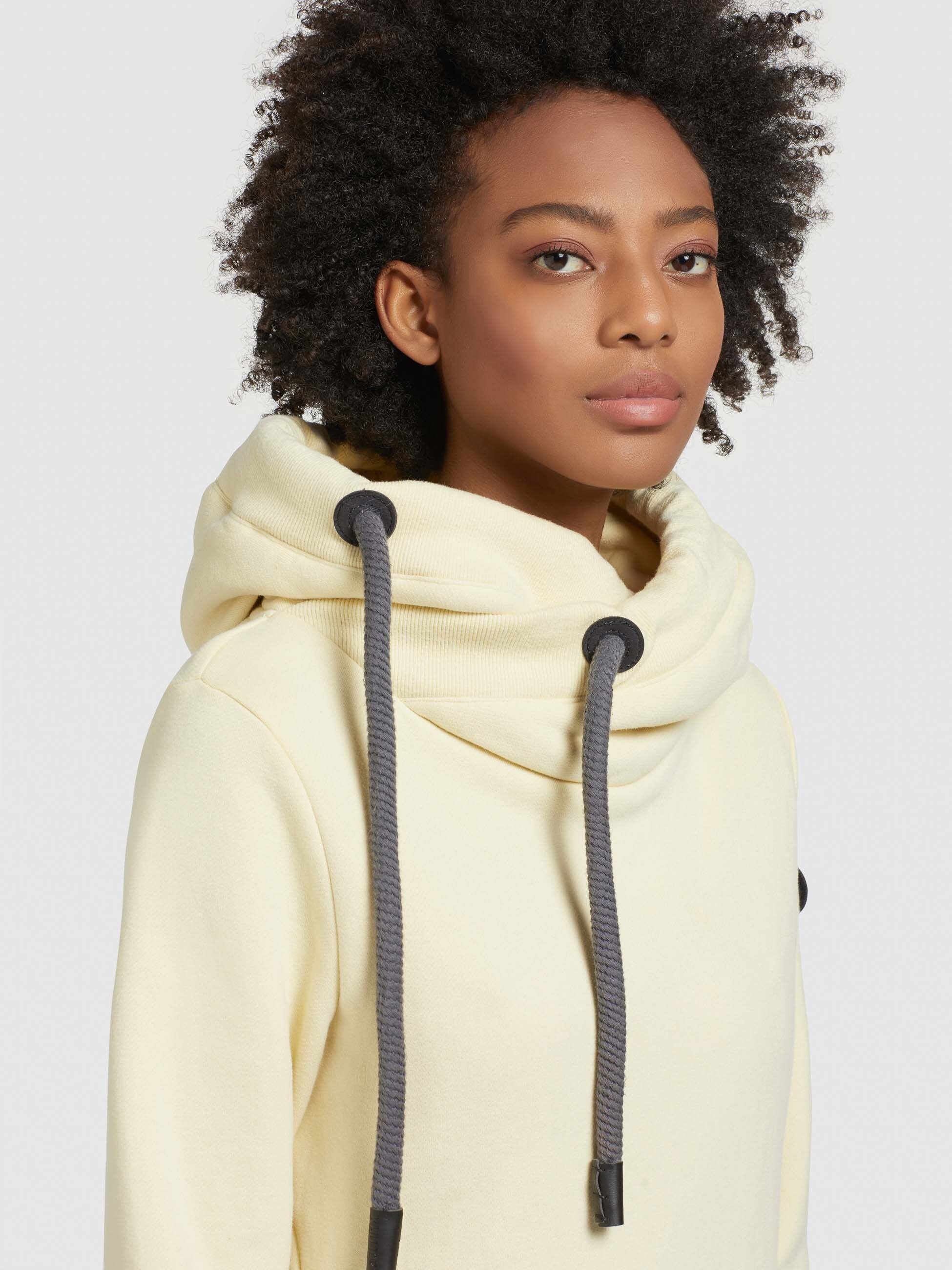 khujo Hoodie »KARIMA«, mit Kapuze in Wickeloptik und Kordelzug
