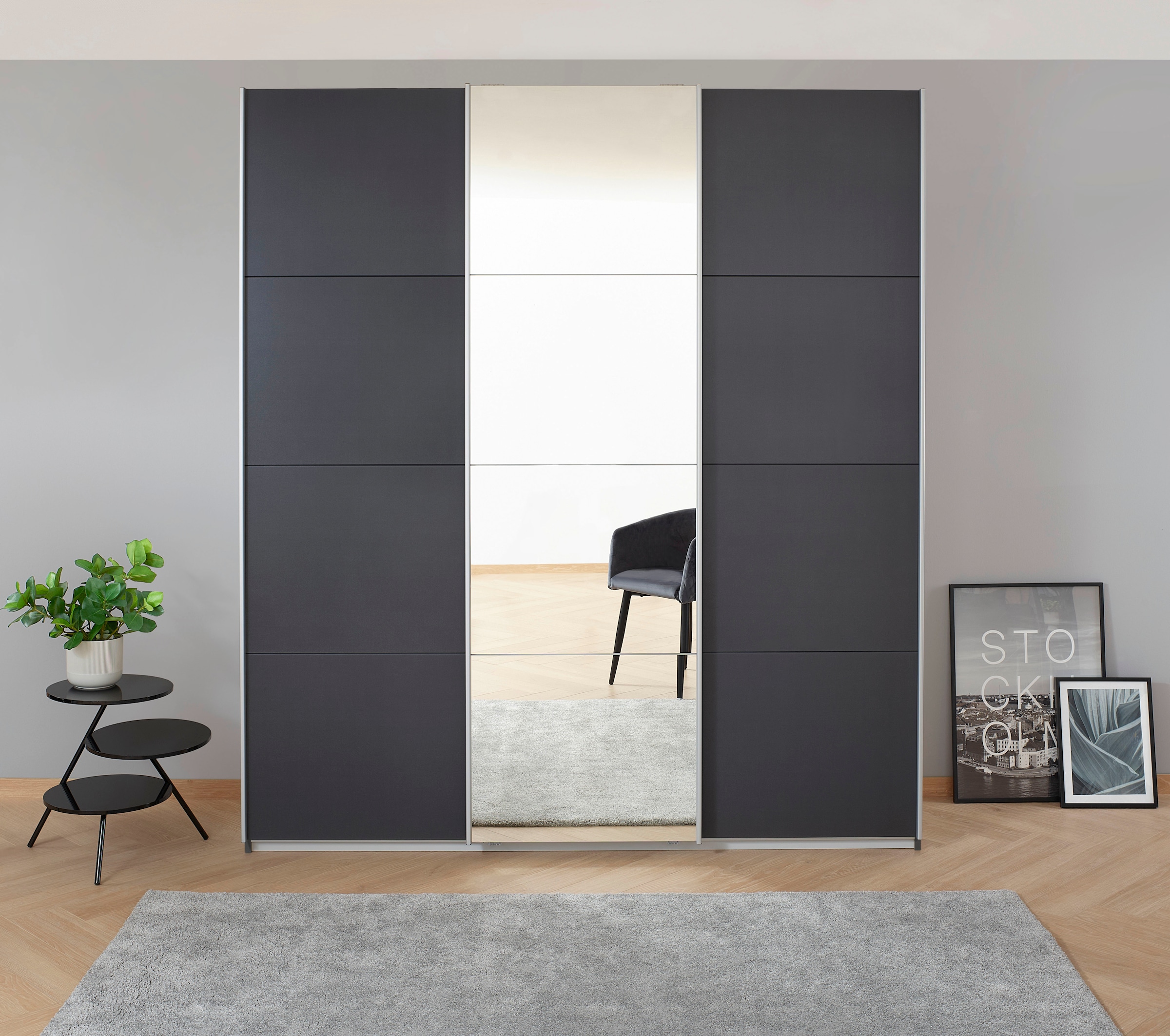 rauch Schwebetürenschrank »Kleiderschrank Schrank Garderobe KOLUNA mit Spiegel« 3 Ausstattungen BASIC/CLASSIC/PREMIUM (inkl. SOFT-CLOSE-FUNKTION),  Breiten 203/271/315/360 cm Höhen 210/229 cm MADE IN GERMANY