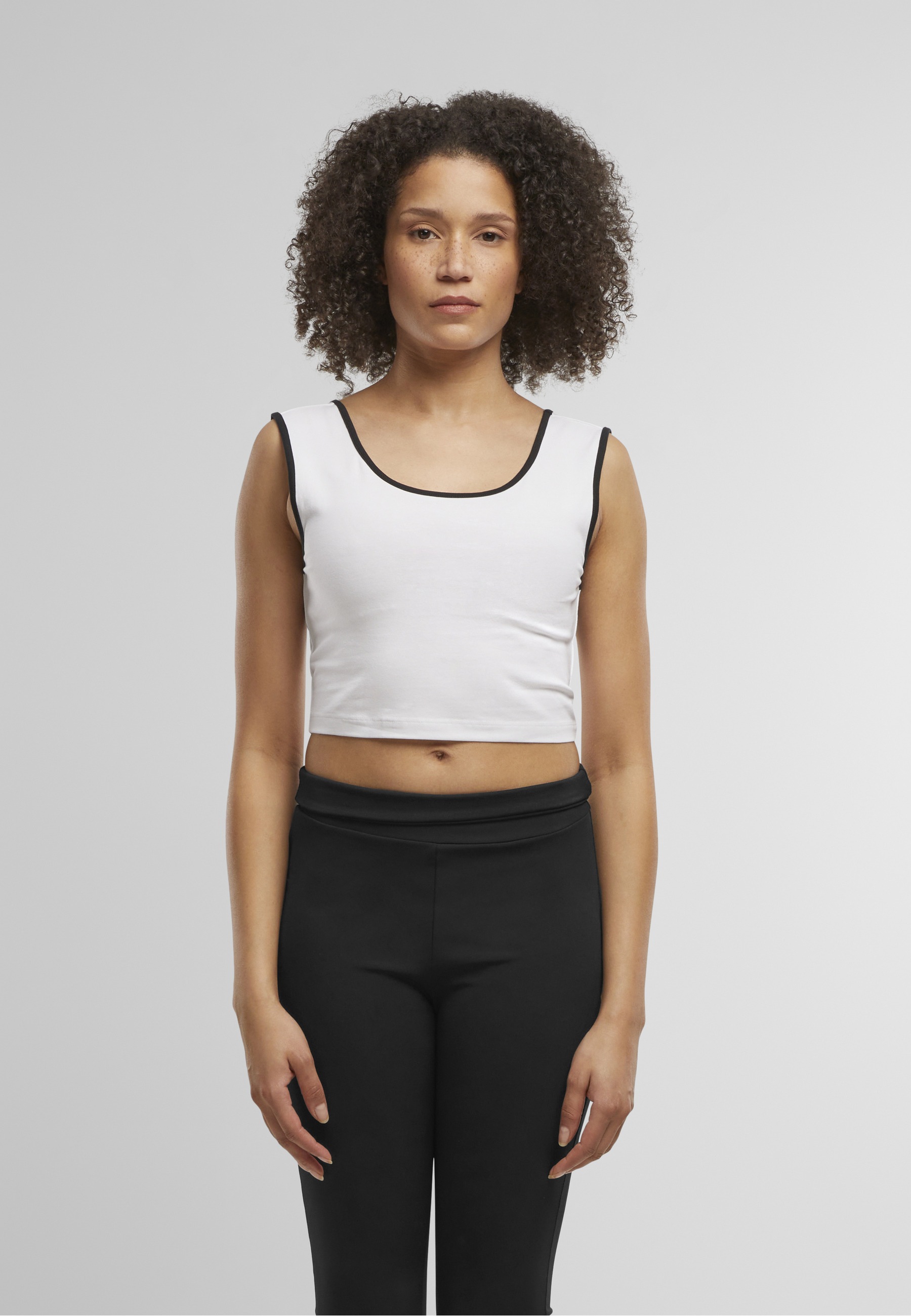 URBAN CLASSICS T-Shirt »Urban Classics Ladies Contrast Cropped Top« 1 Stk.