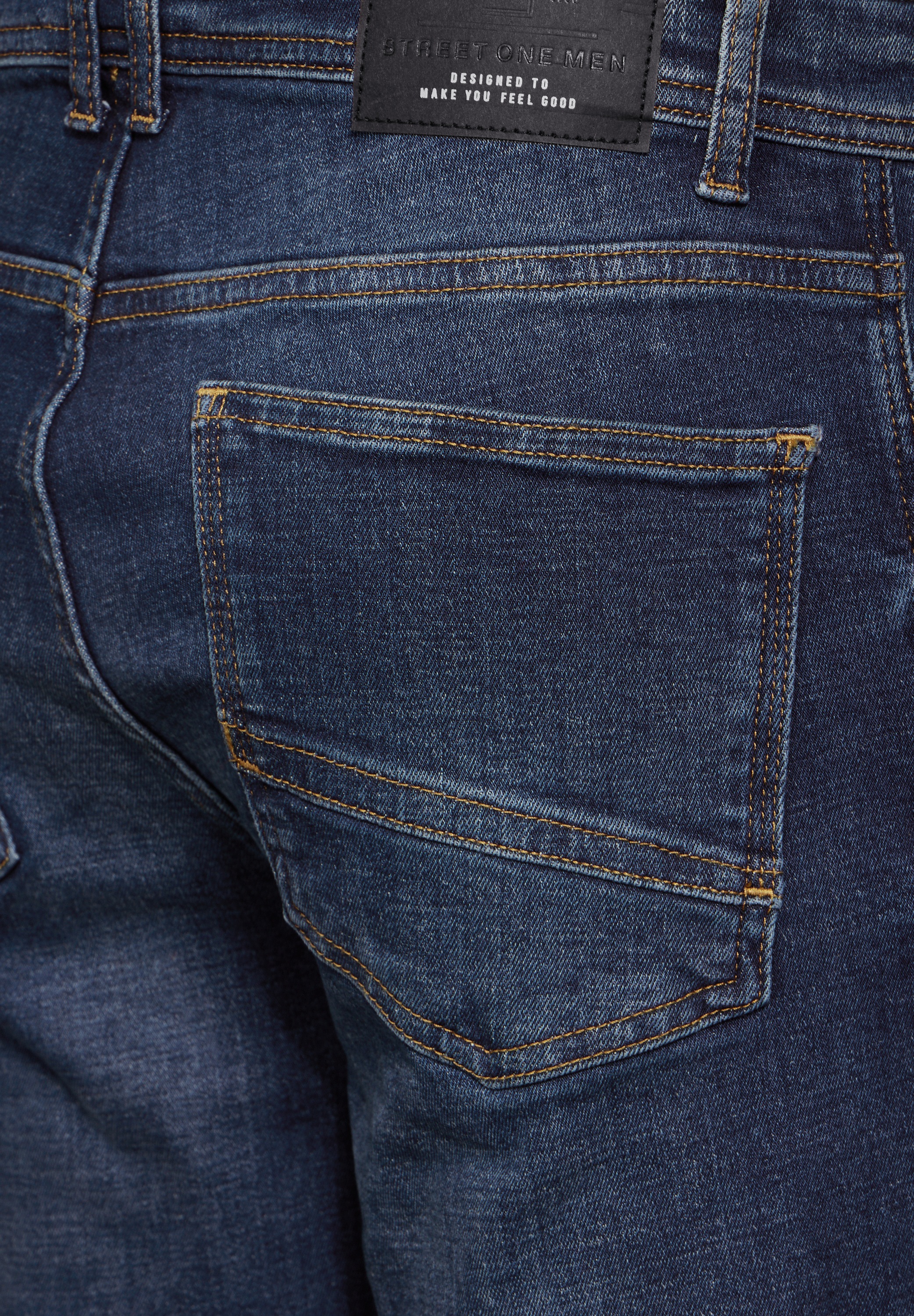 STREET ONE MEN Slim-fit-Jeans, softer Materialmix