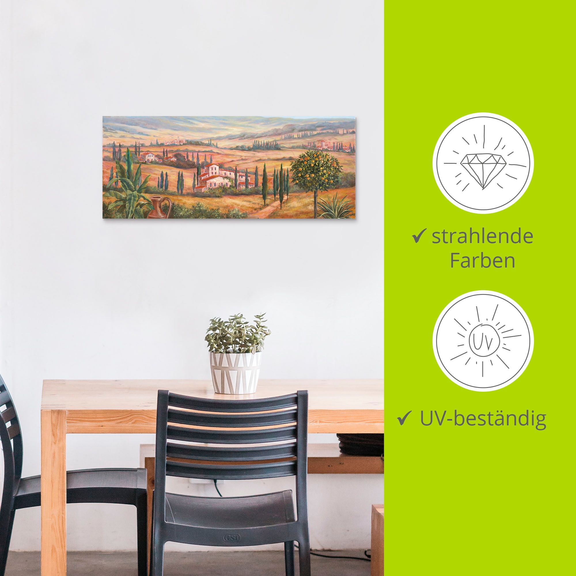 Artland Wandbild »Terrasse«, Europa, (1 St.), als Alubild, Outdoorbild, Leinwandbild, Poster in verschied. Größen