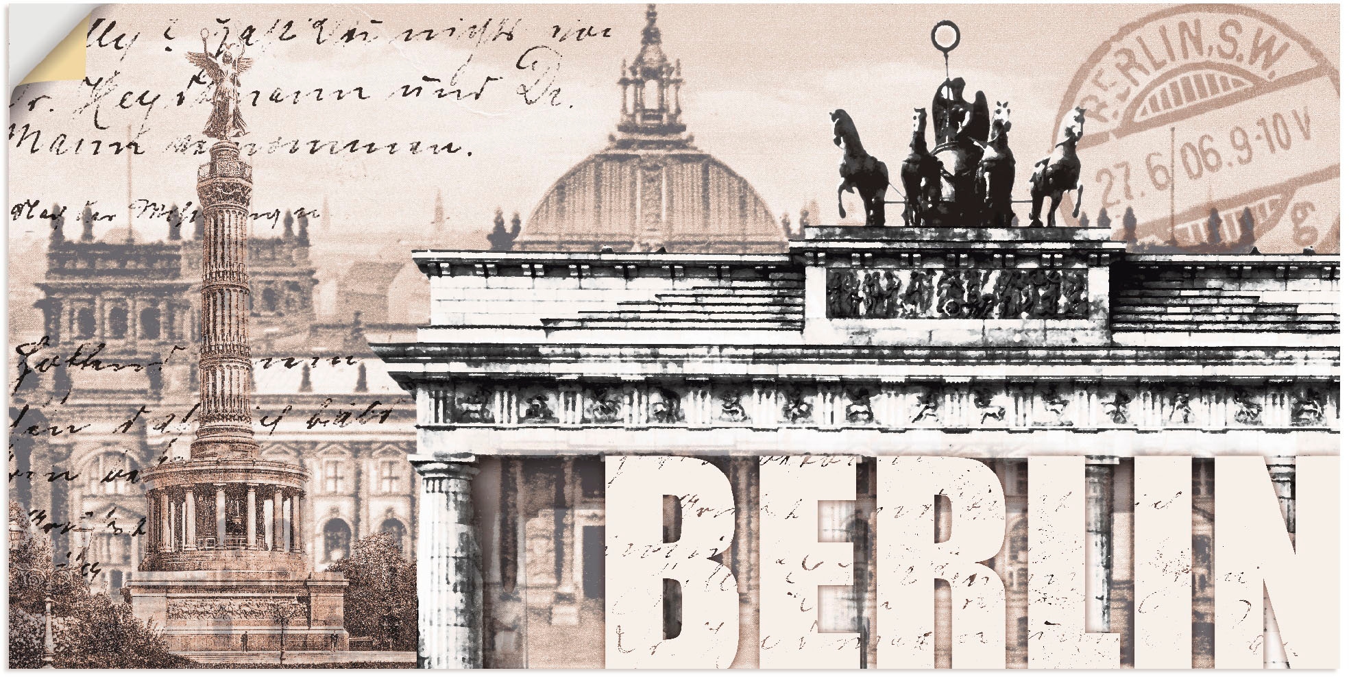 Artland Wandbild "Berlin II", Deutschland, (1 St.), als Leinwandbild, Poste günstig online kaufen