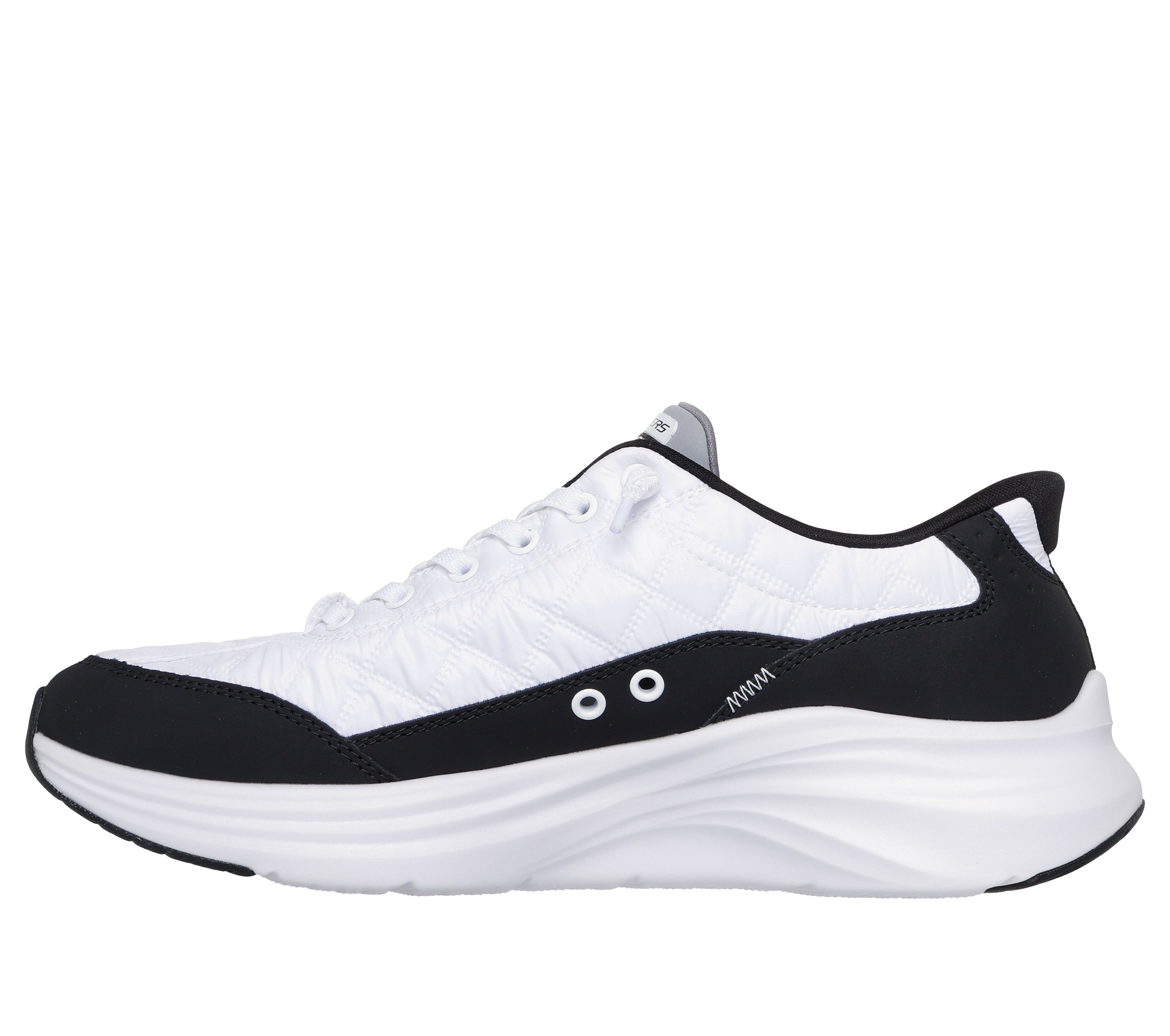 Slip-On Sneaker SKECHERS "CONTOUR FOAM", Herren, Gr. 41, weiß, schwarz, Leder, Lederimitat, Textil, Schuhe, Slipper, Schnürschuh in veganer Verarbeitung 3