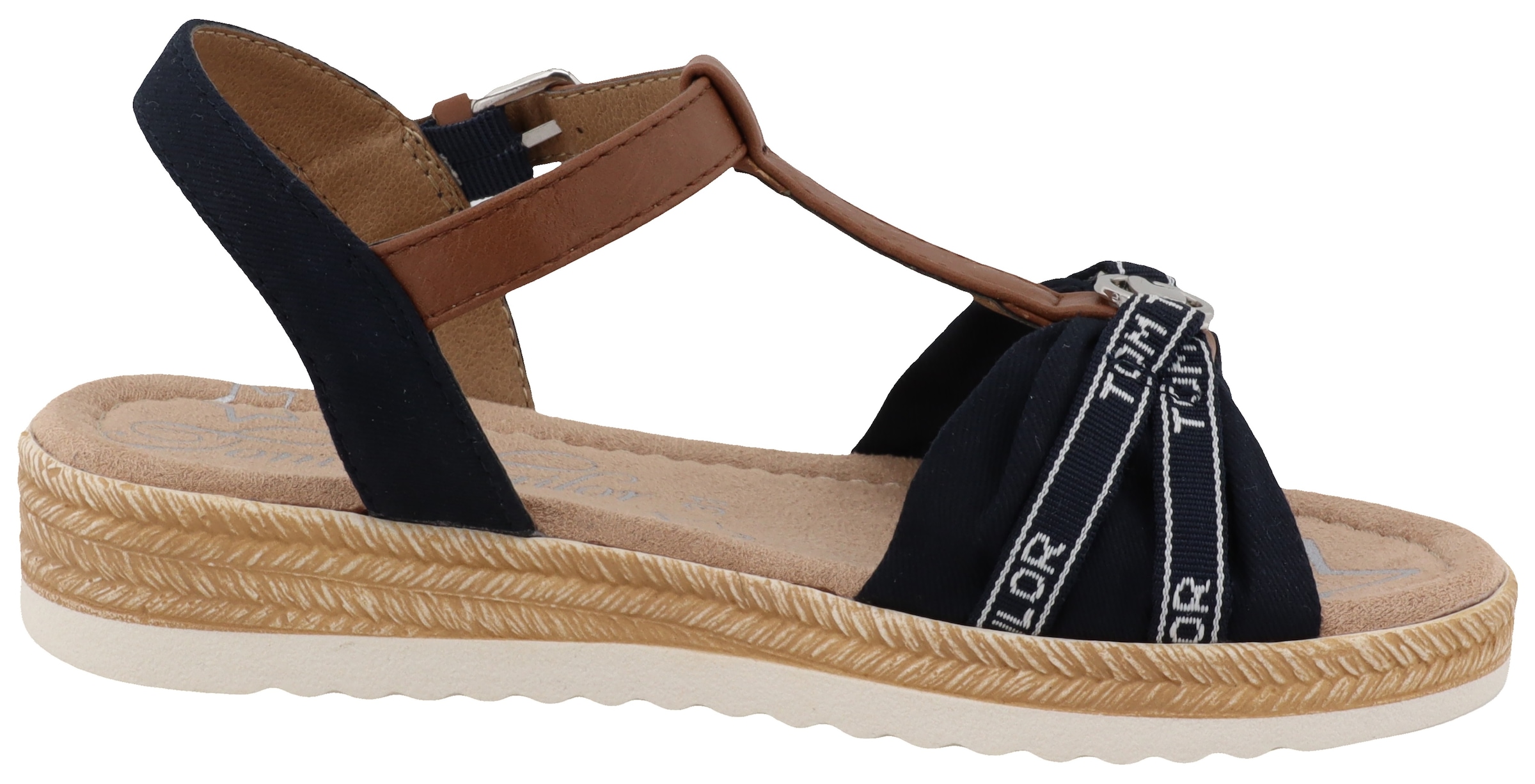 TOM TAILOR Riemchensandale, Plateau, Sandalette, Sommerschuh mit T-Spange