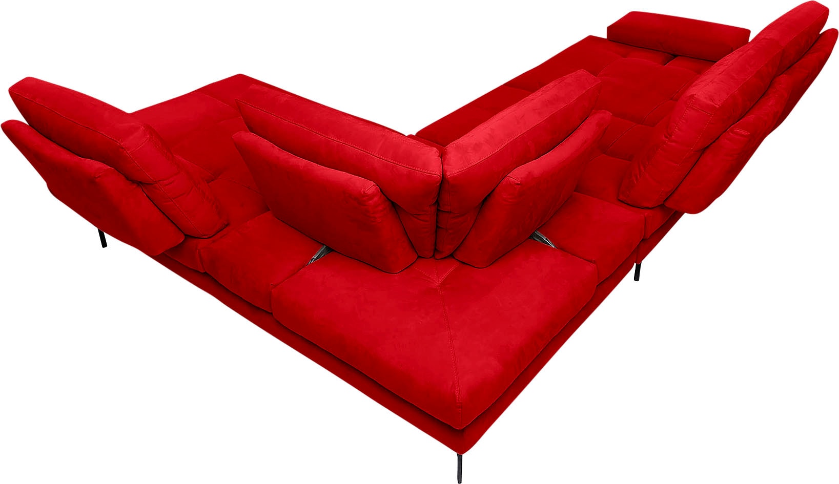 CALIA ITALIA Ecksofa »Toby Wing, L-Form, Designsofa mit sensationellem Sitzkomfort«, Sitztiefenverstellung, funktionale Ecke, Füße in schwarz matt