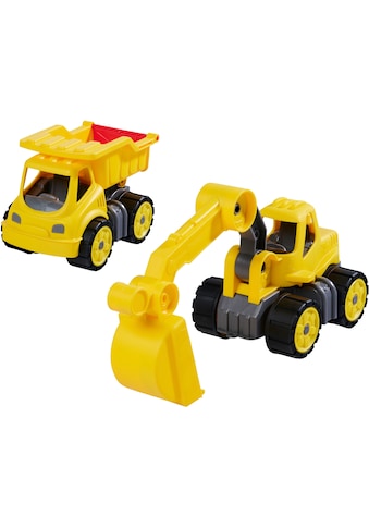 Spielzeug-Baumaschine »Power-Worker Mini«, (Set, bestehend aus Kipper und Bagger)