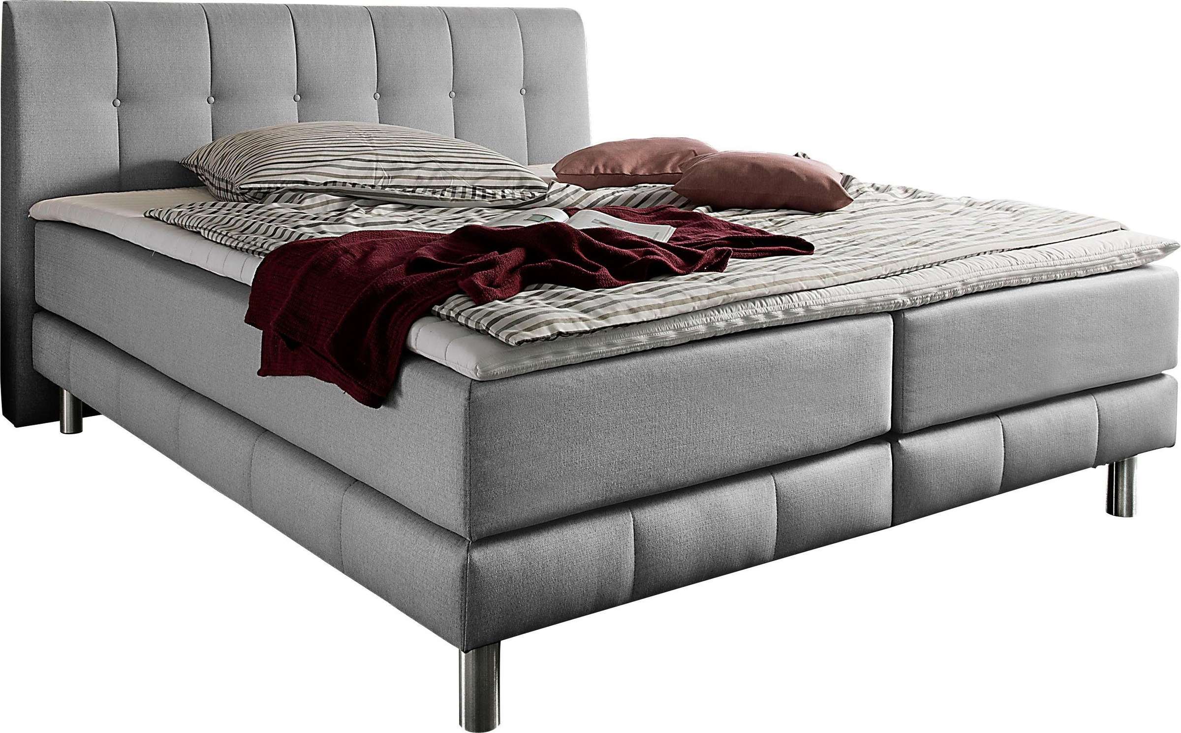 Home affaire Boxspringbett "Cafone" inkl. Topper, 5 Breiten, 3 Matratzenart günstig online kaufen