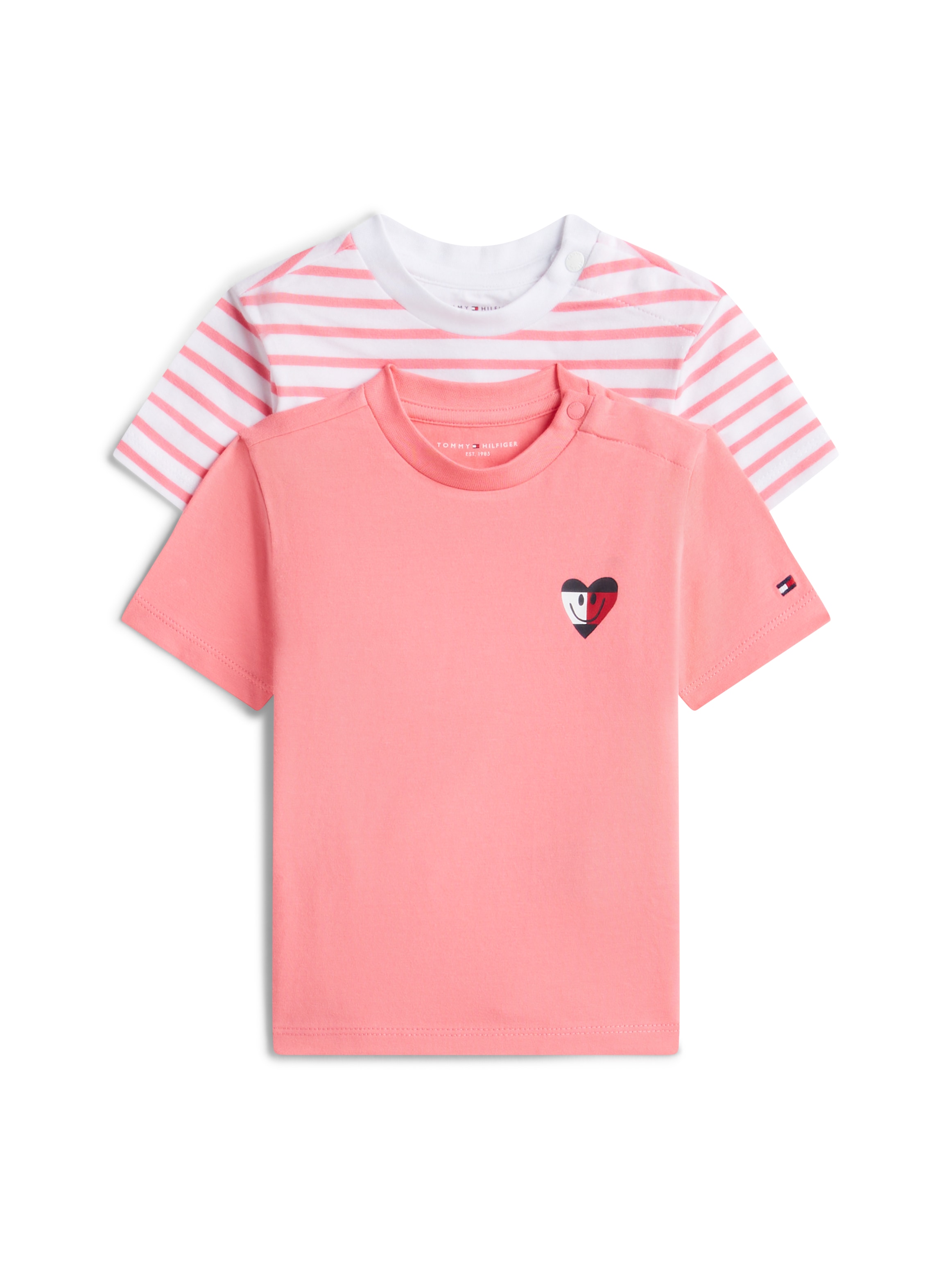 Tommy Hilfiger T-Shirt »FLAG SMILE 2 PACK TEE S/S« 2 tlg. Regular fit mit Rundhalsausschnitt für Babys