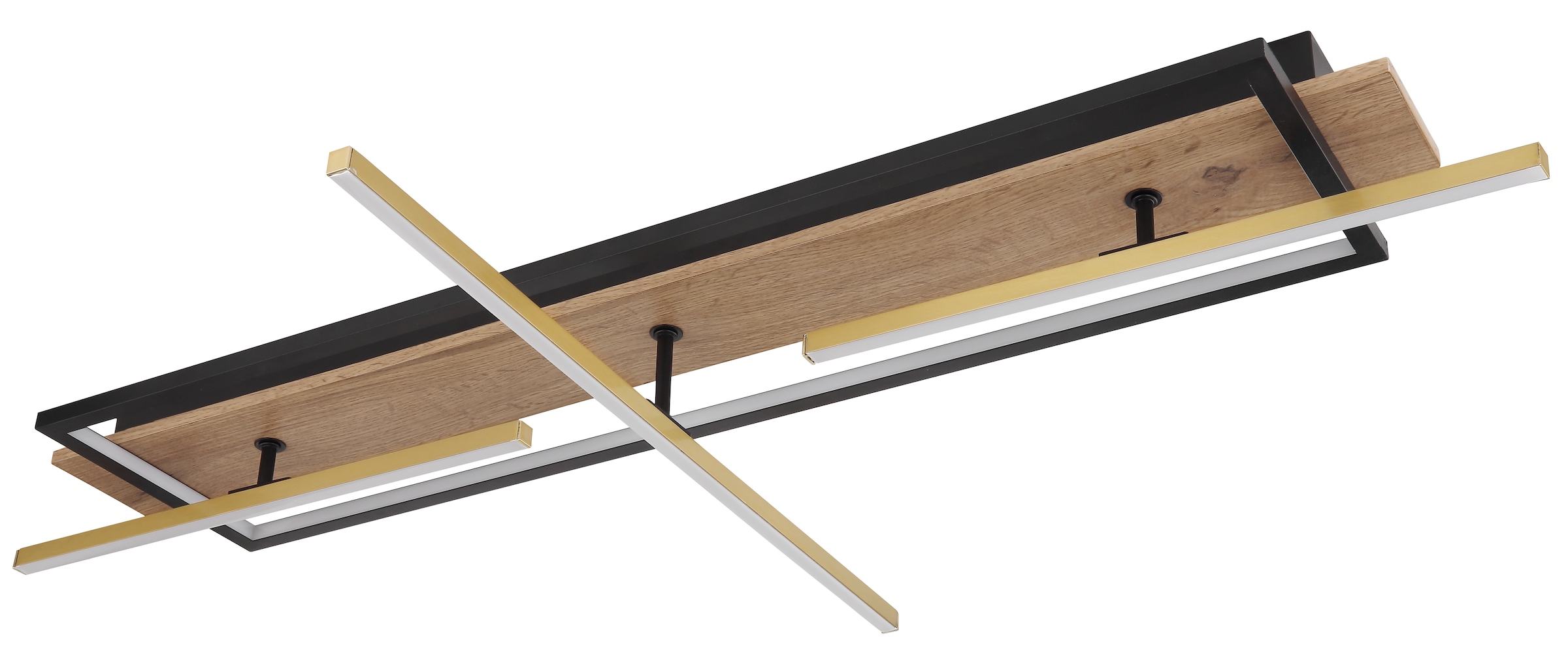 GLOBO LIGHTING LED Deckenleuchte »BEATRIX«, Leuchtmittel LED-Modul | LED fest integriert, Deckenlampe/Wohnzimmer/Schlafzimmer/modern/Holz