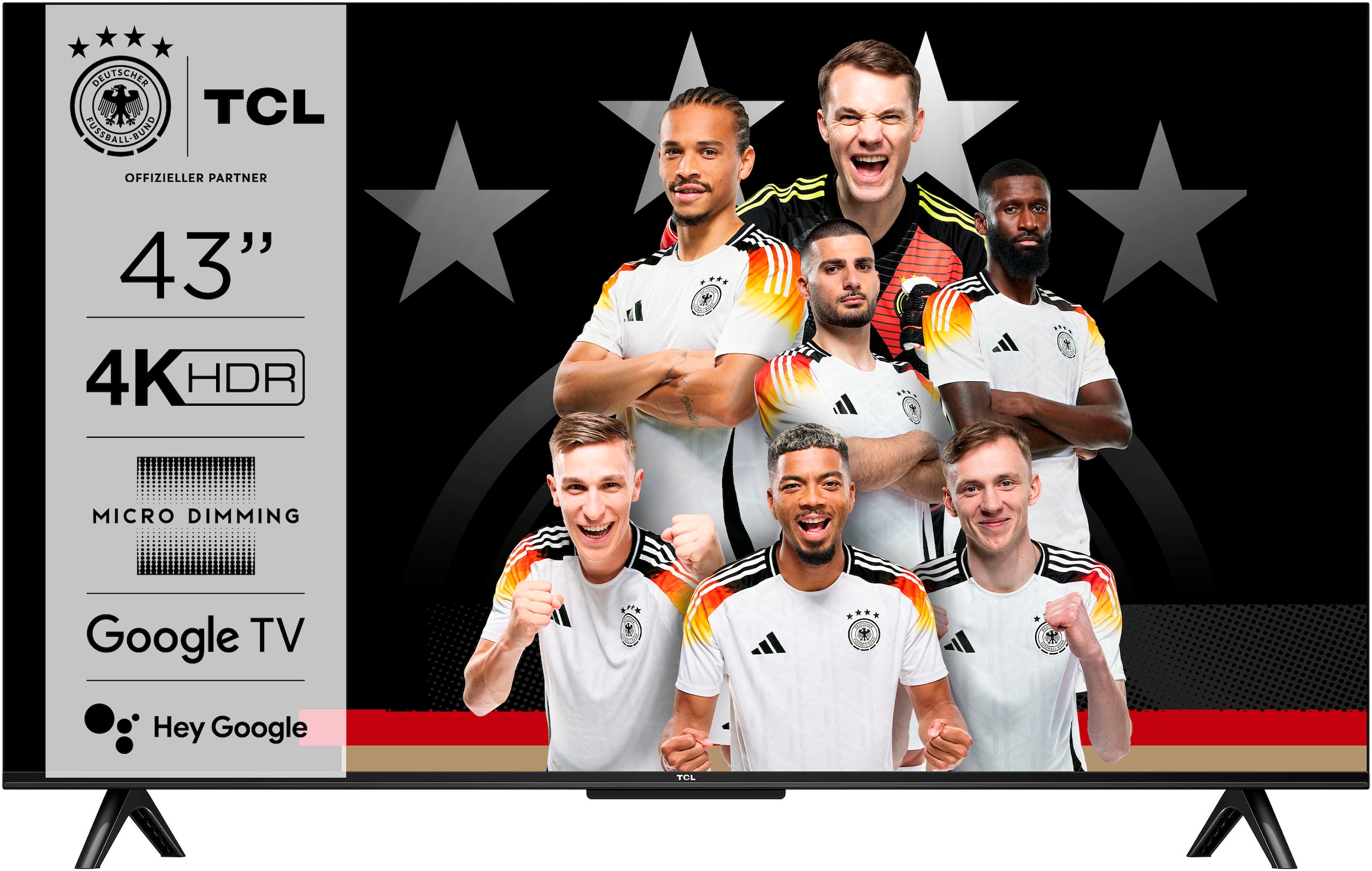TCL LED-Fernseher »43V6BX1«, 4K Ultra HD, Google TV-Smart-TV