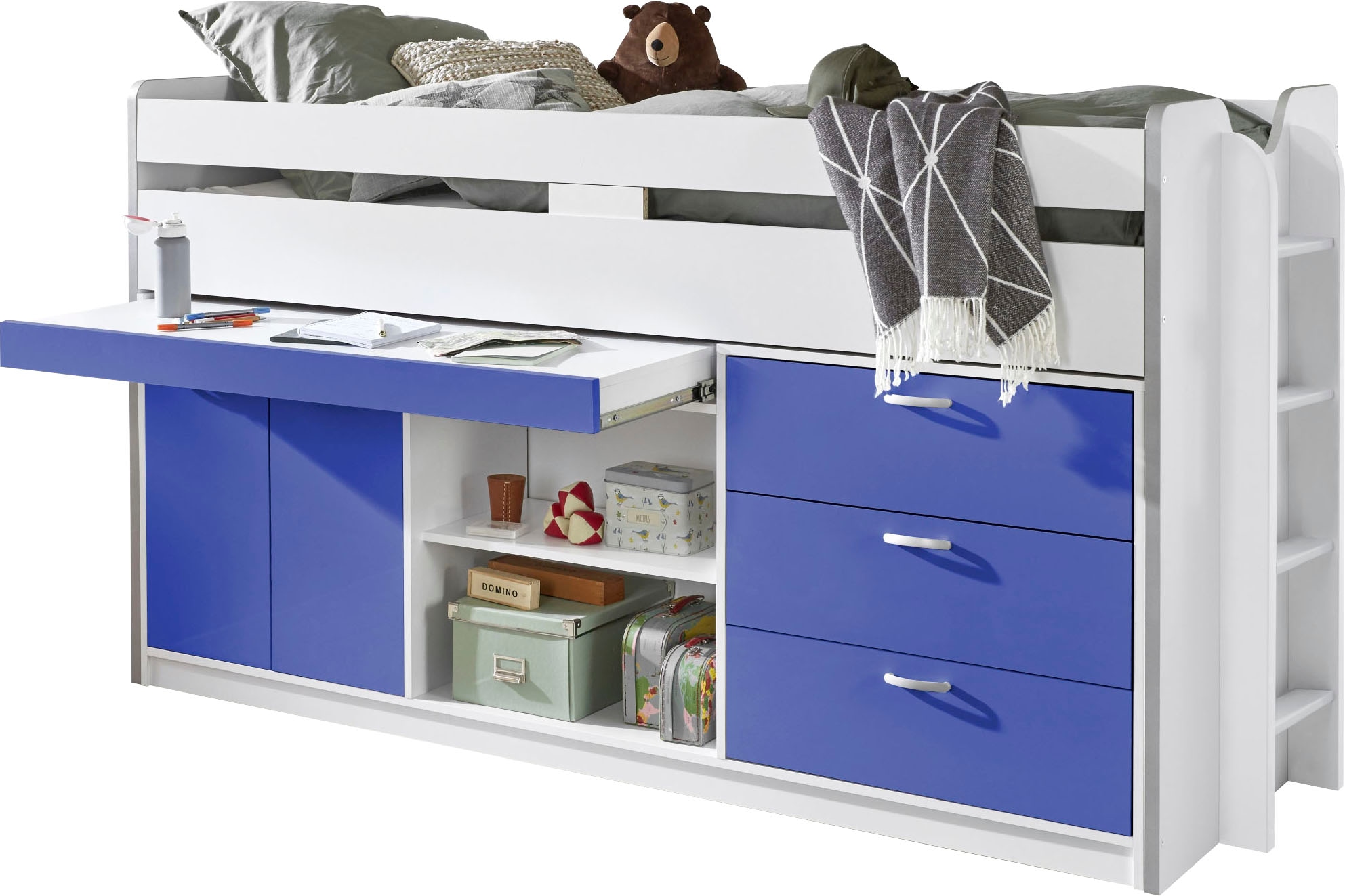 Relita Hochbett »Ponny«, LF 90 x 200 cm, mit Absturzschutz u. Stauraum, diverse Farben
