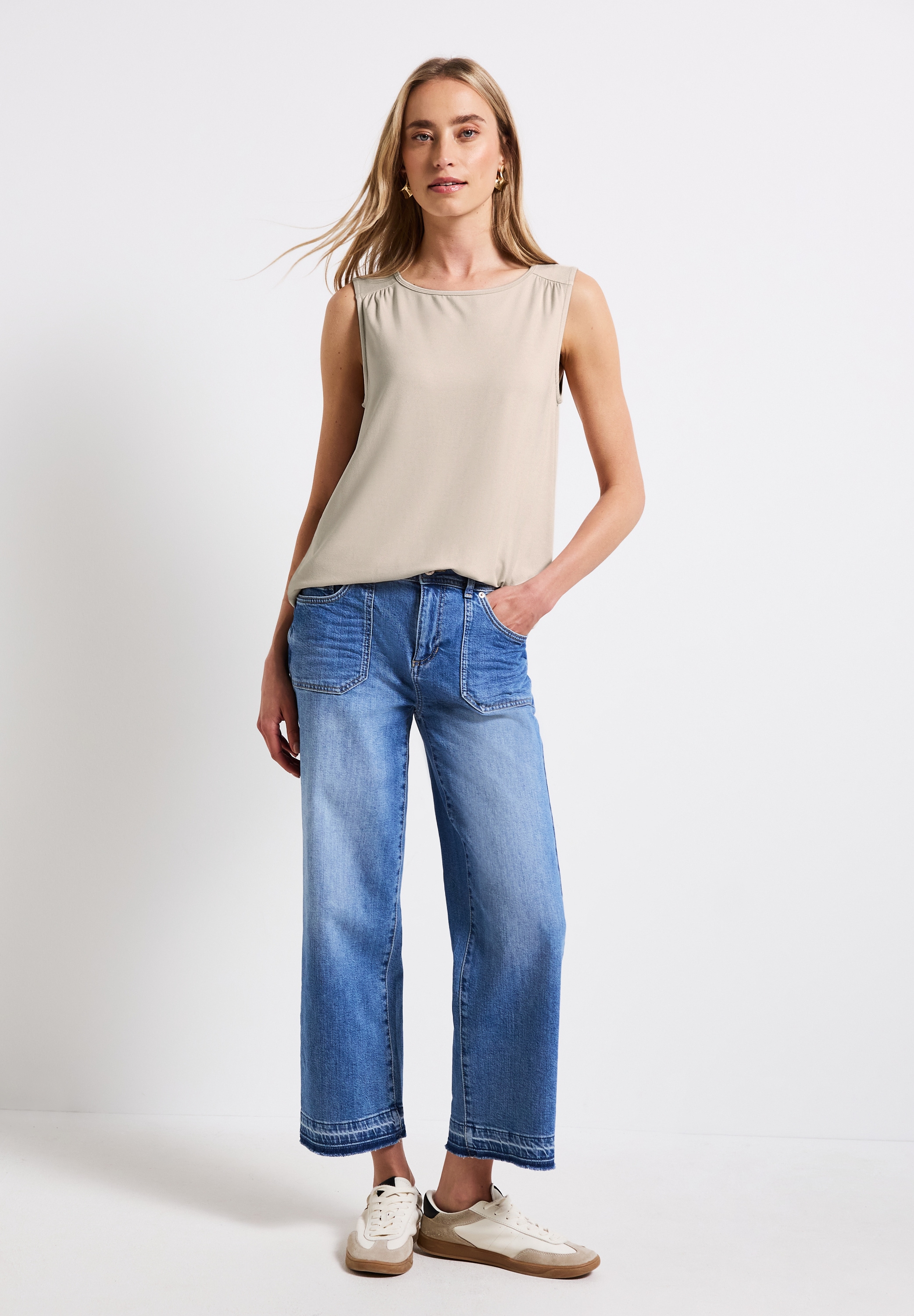 STREET ONE 2-in-1-Top, mit U-Boot-Ausschnitt