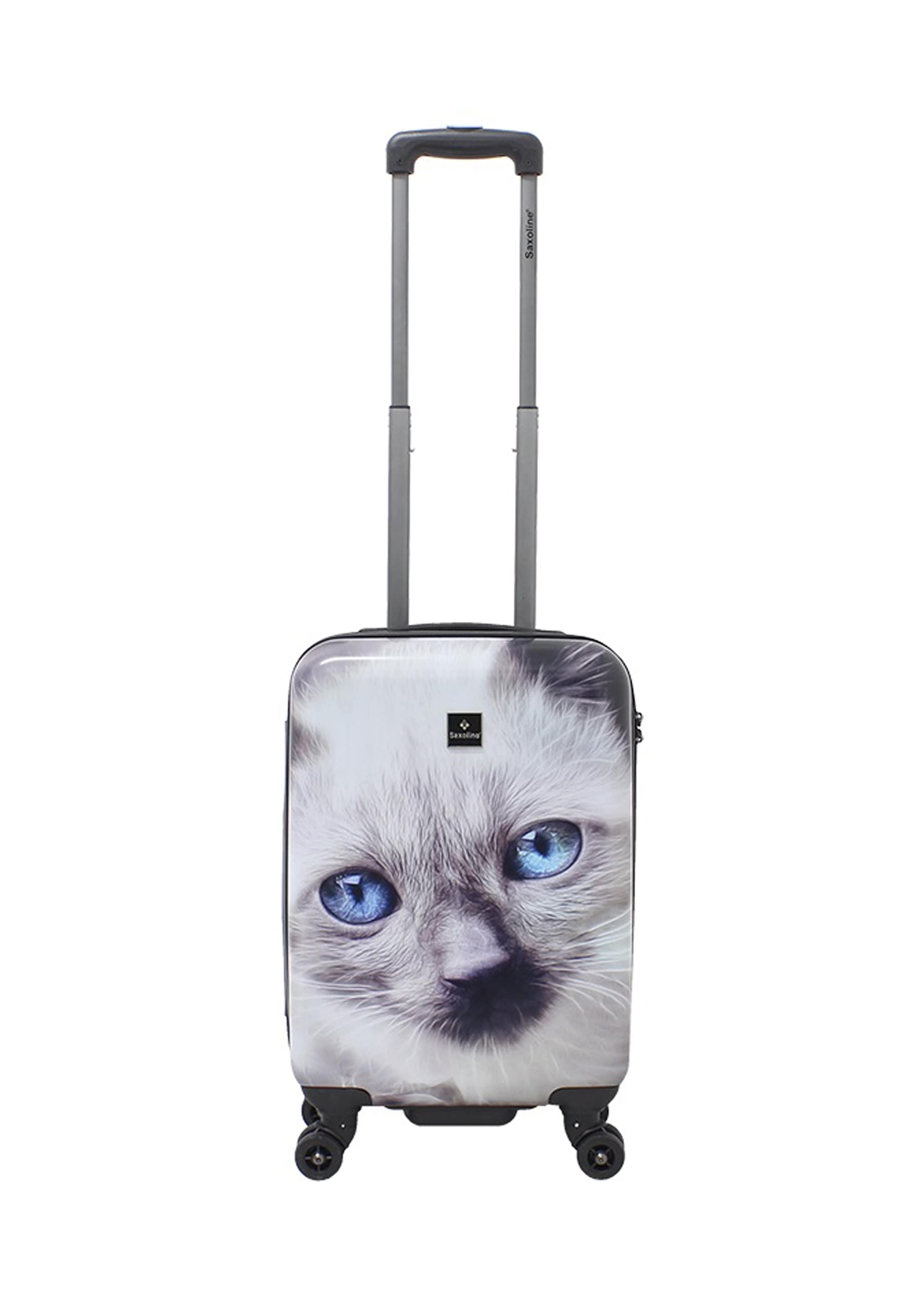 Saxoline Koffer "White Cat" mit niedlichem Katzenmotiv