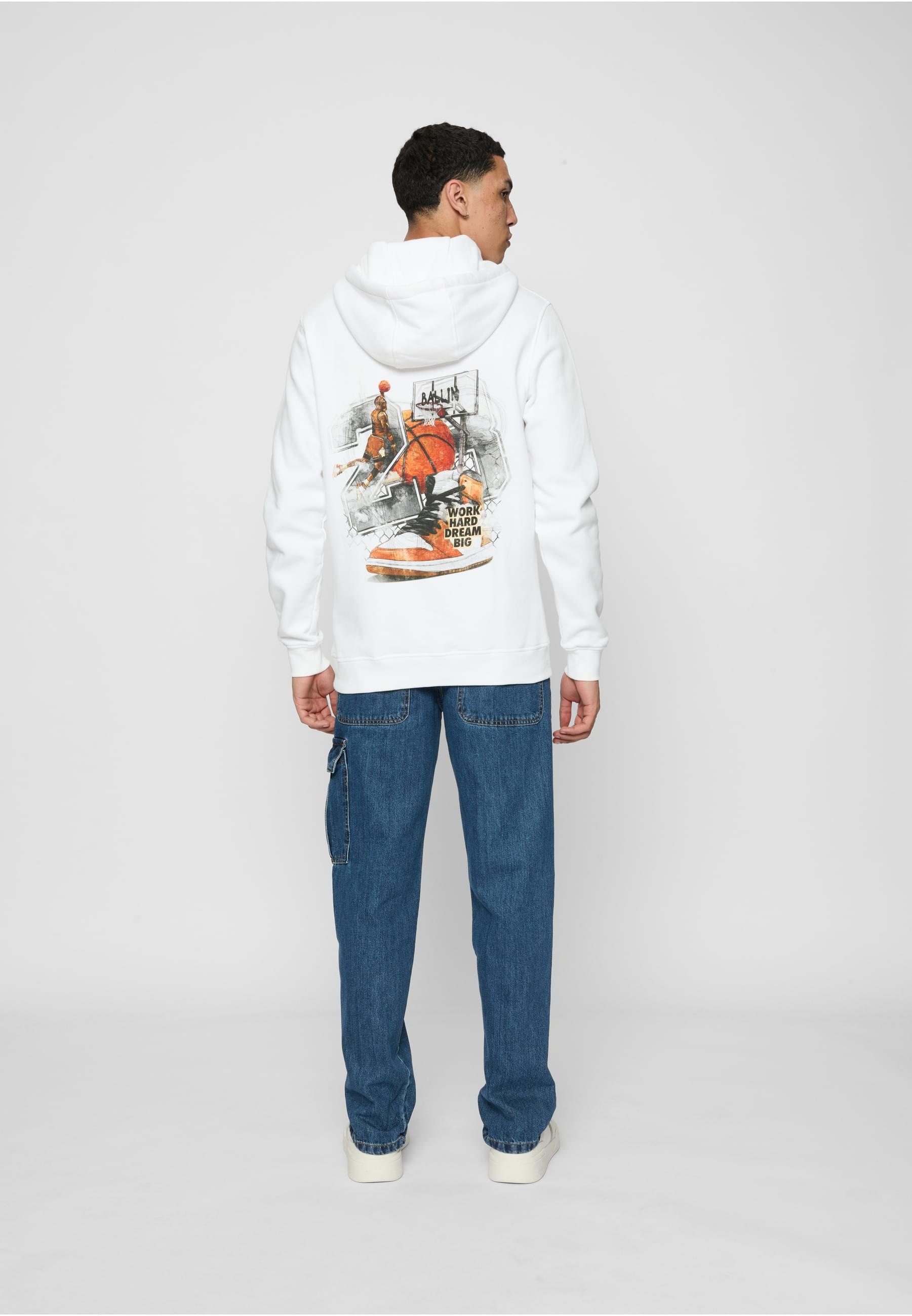 MisterTee T-Shirt »MisterTee Herren Vintage Ballin Hoodie«, (1 tlg.)
