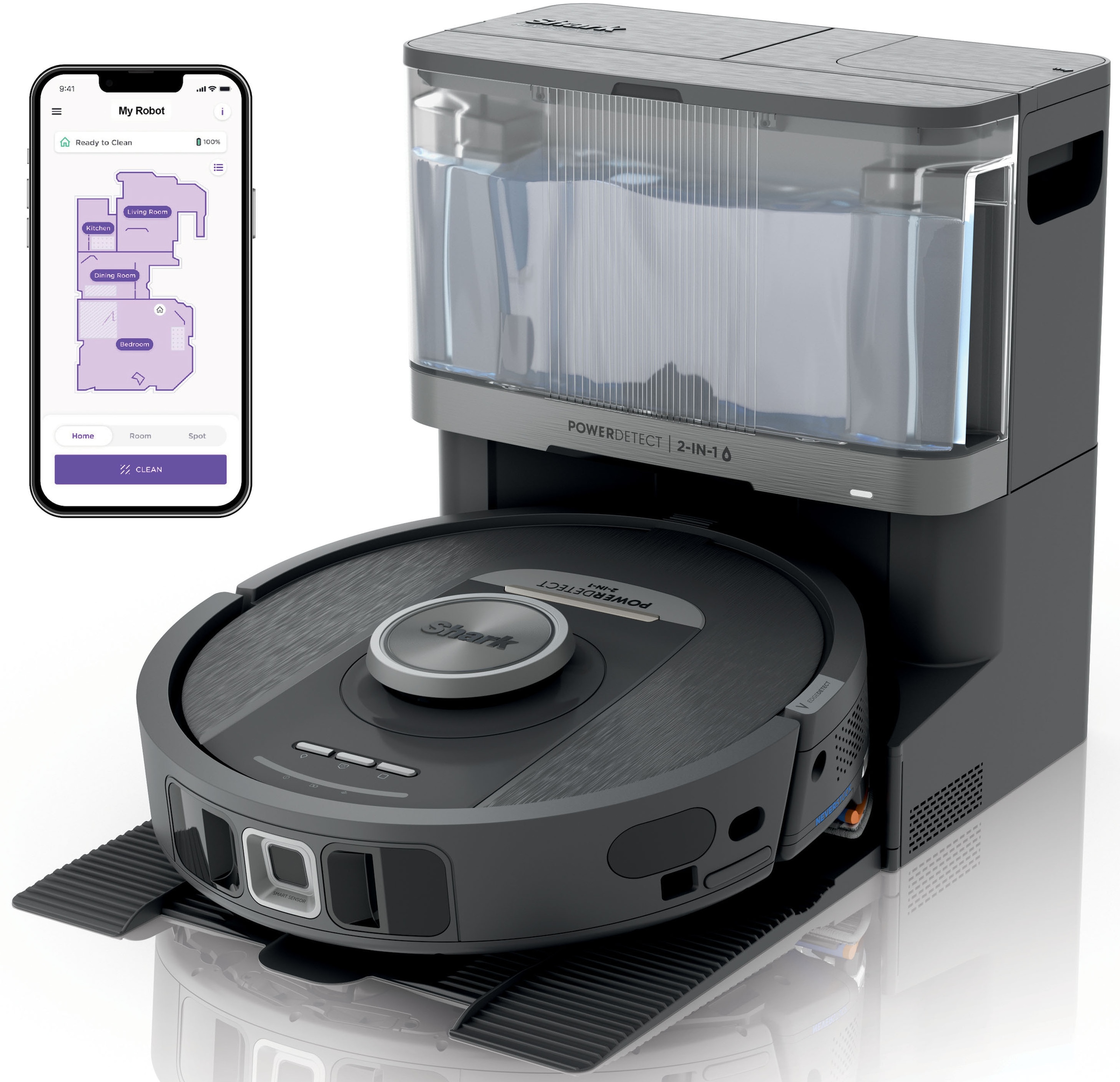Shark Saugroboter "mit Wischfunktion PowerDetect NeverTouch Pro 2-in-1 RV28 günstig online kaufen